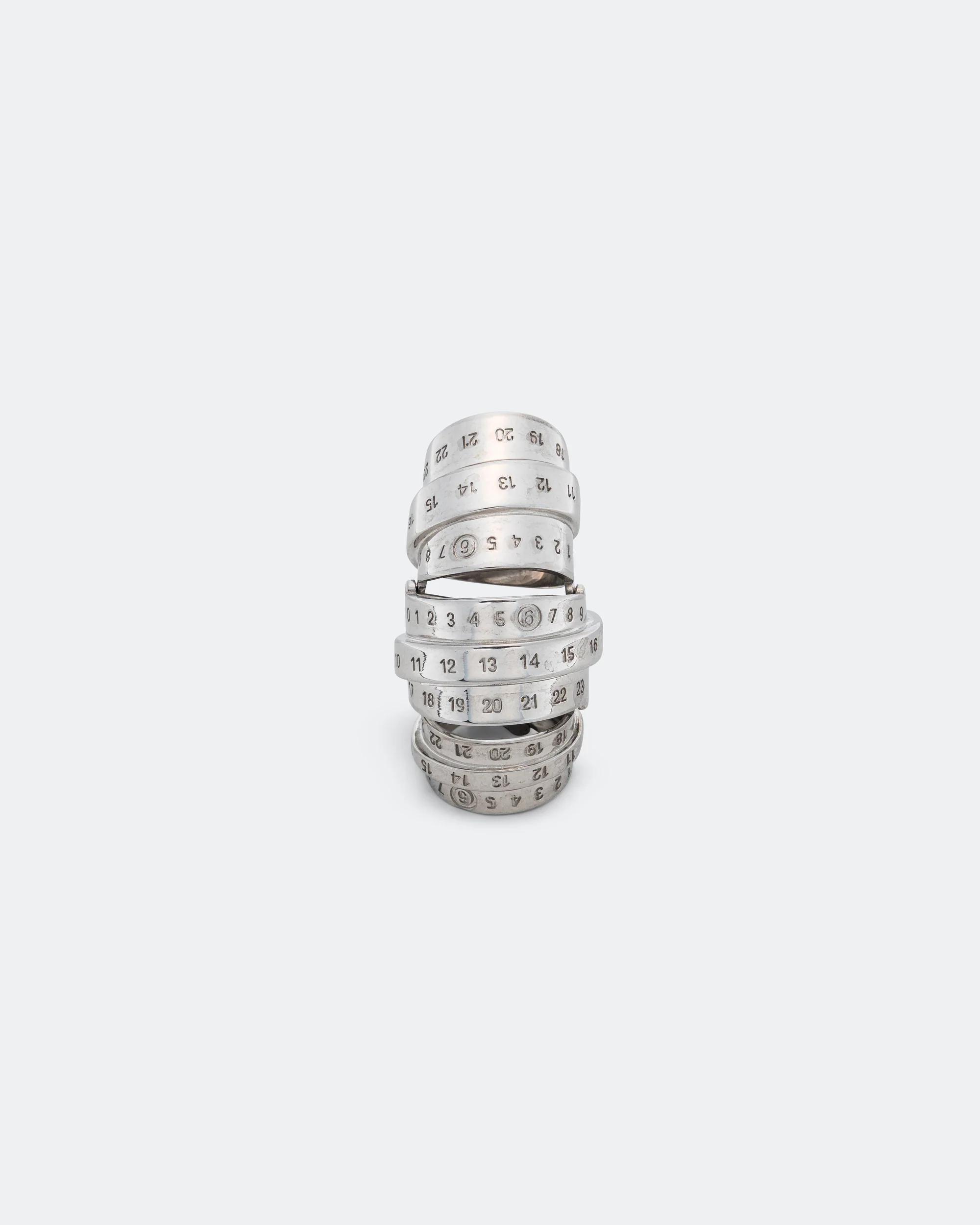 Minimal Logo Shroud Ring - Silver Toned Brass