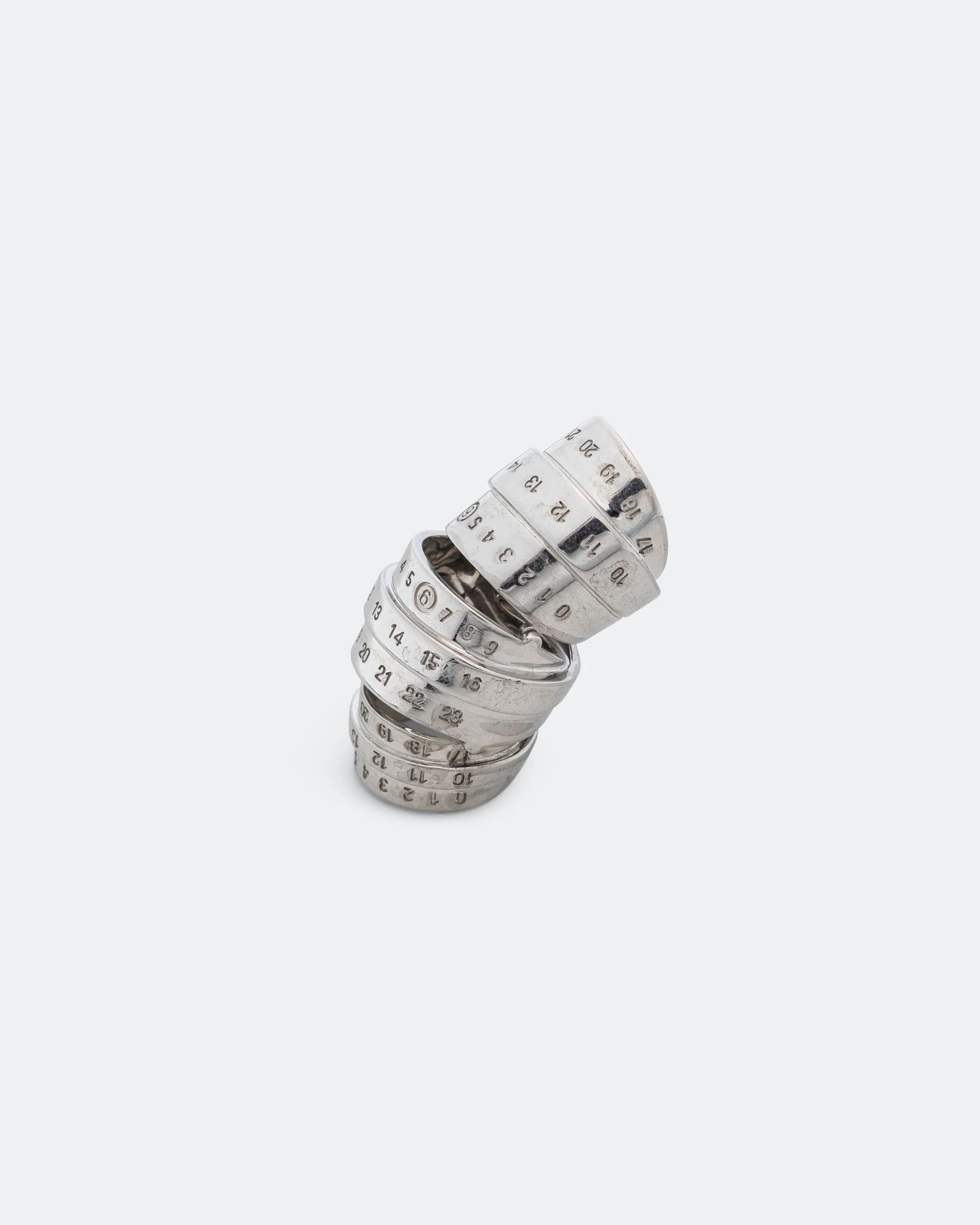 Minimal Logo Shroud Ring - Silver Toned Brass - Image 3