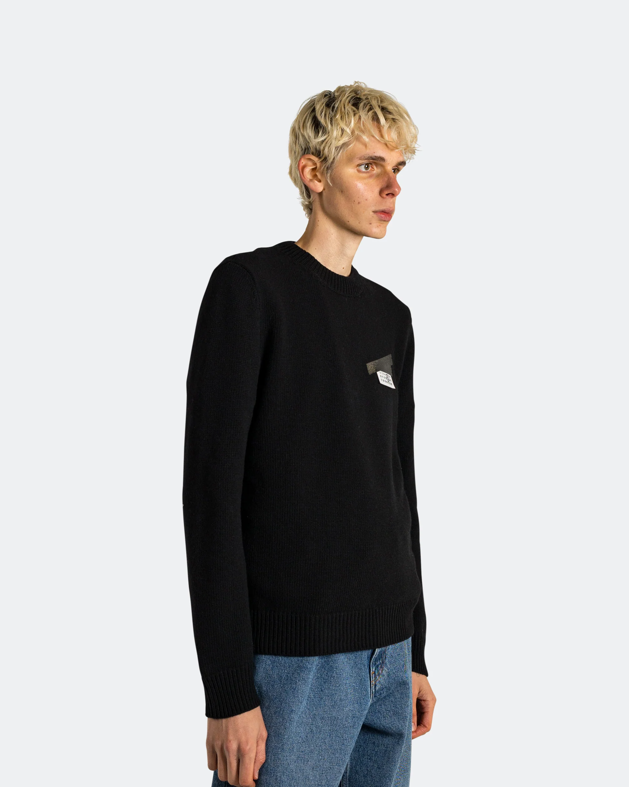 Numbers Logo Crewneck Sweat - Black - Image 3
