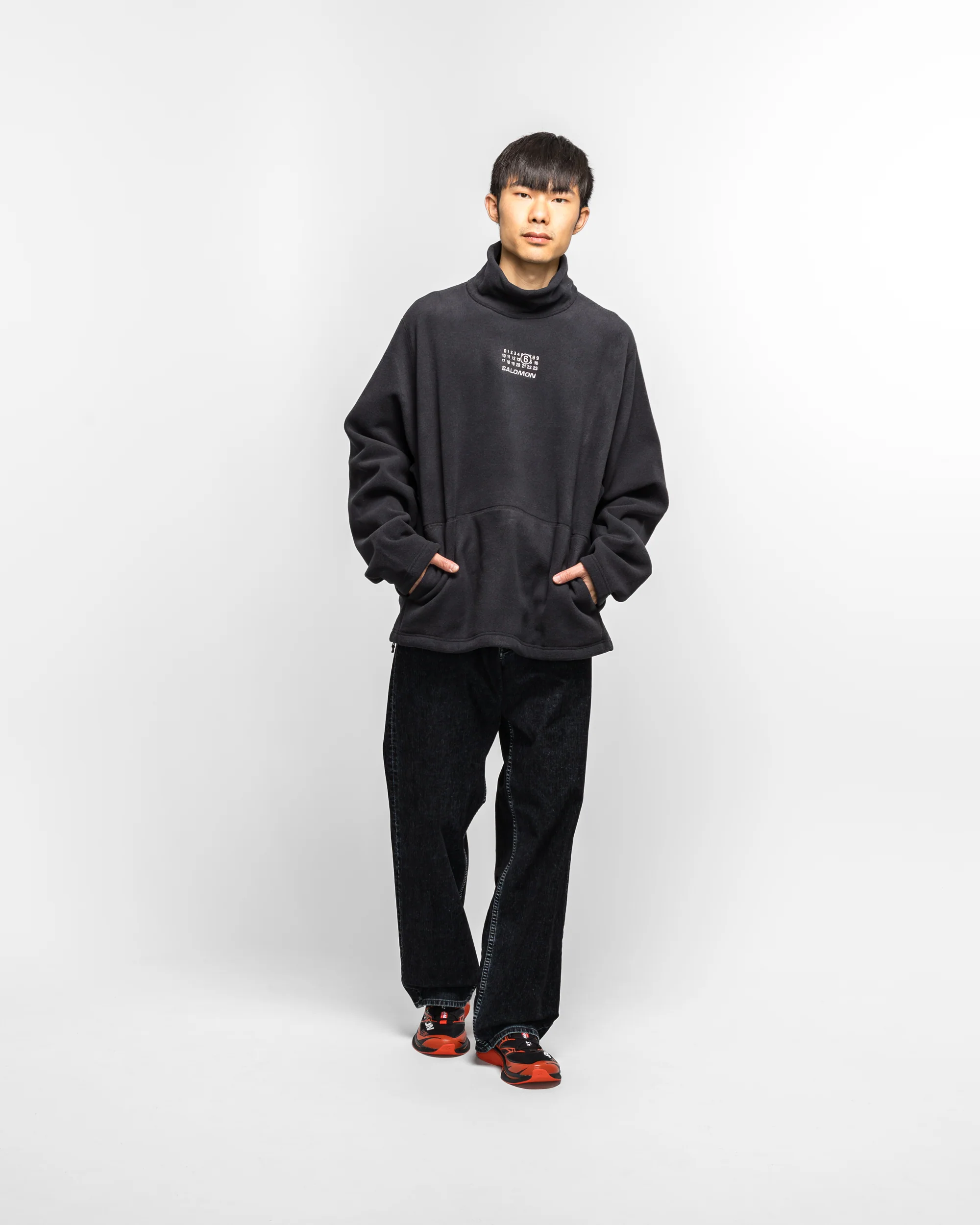 Pile Fleece LS Pullover x Salomon - Washed Black - Image 7