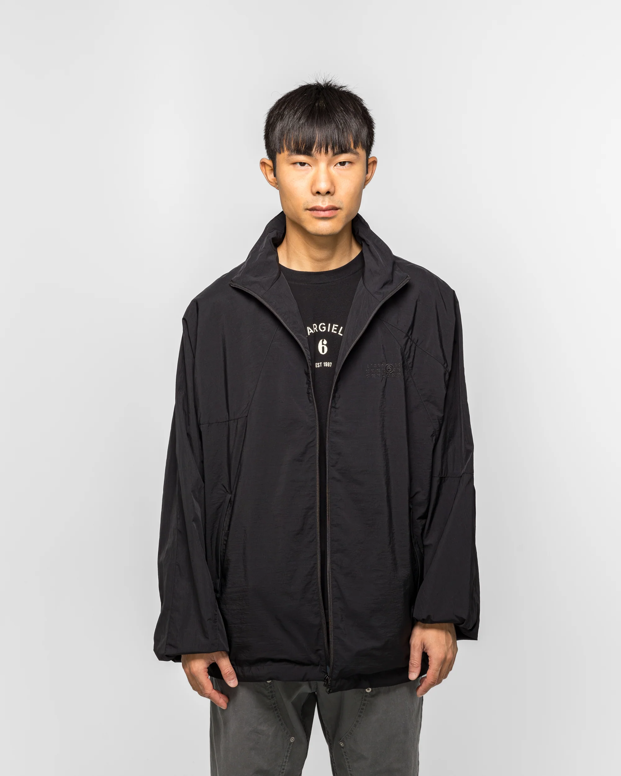 Vented Track Jacket - Black - Image 2