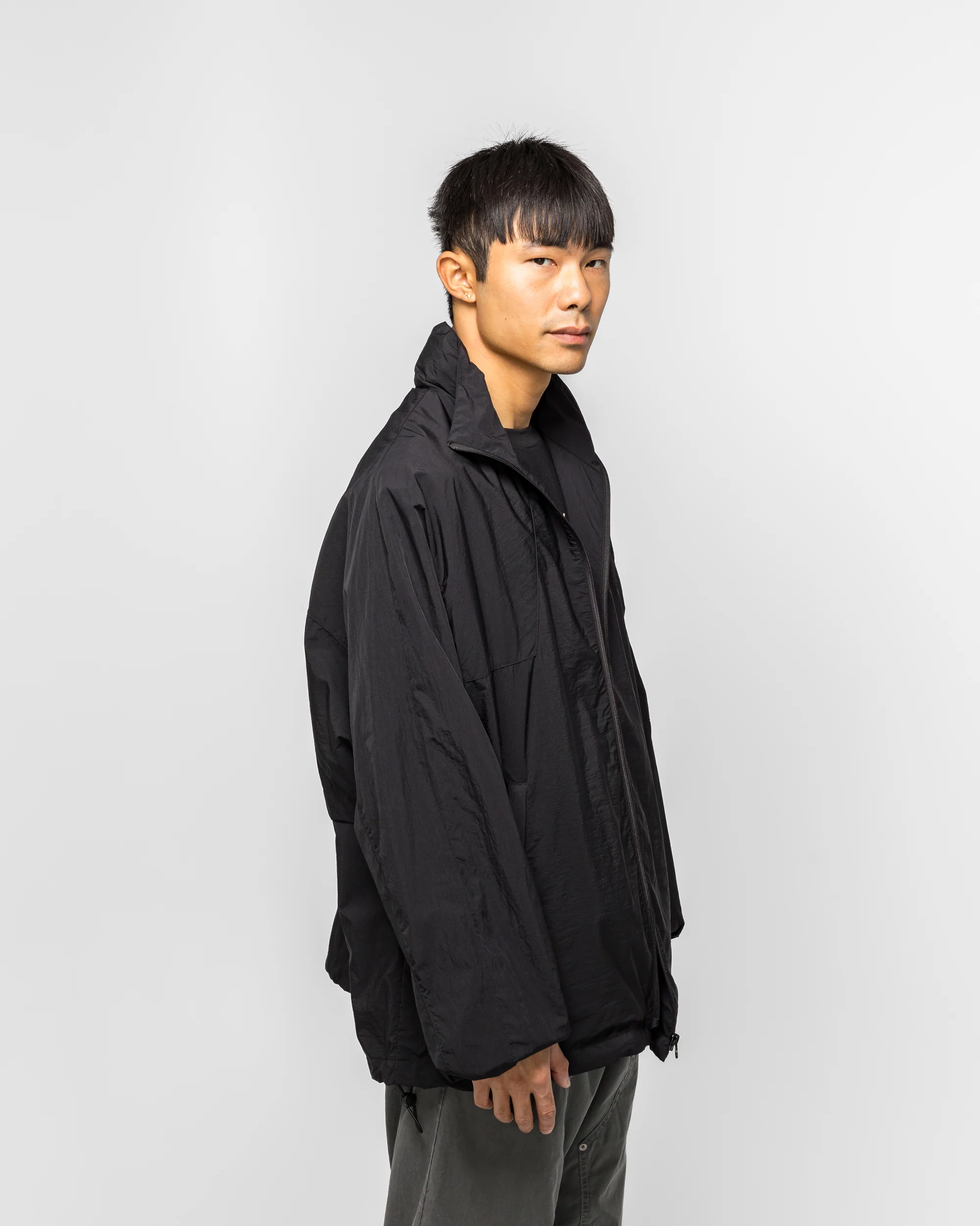 Vented Track Jacket - Black - Image 3