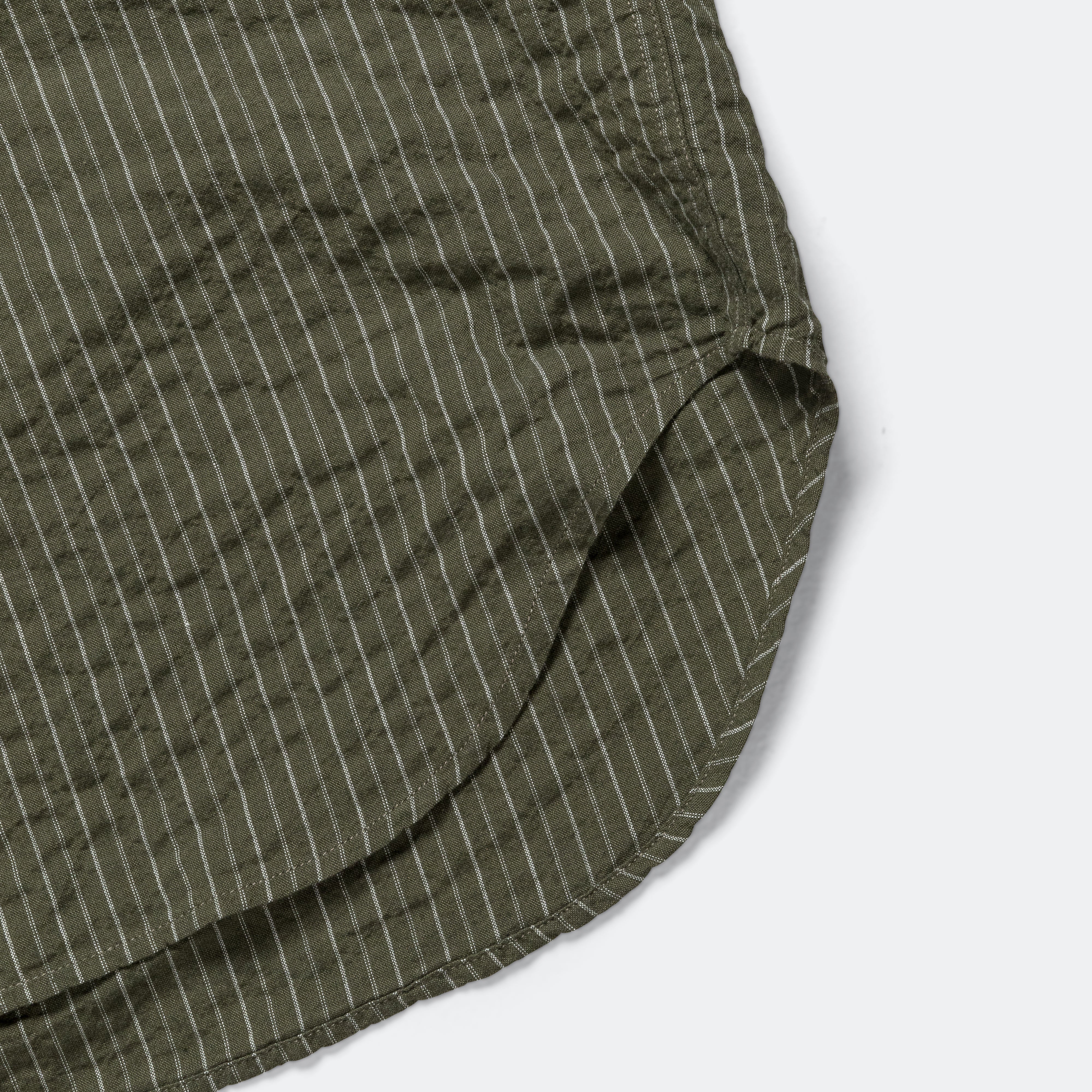 Ole Oversized Stripe SS Shirt - Moss Green - Image 5