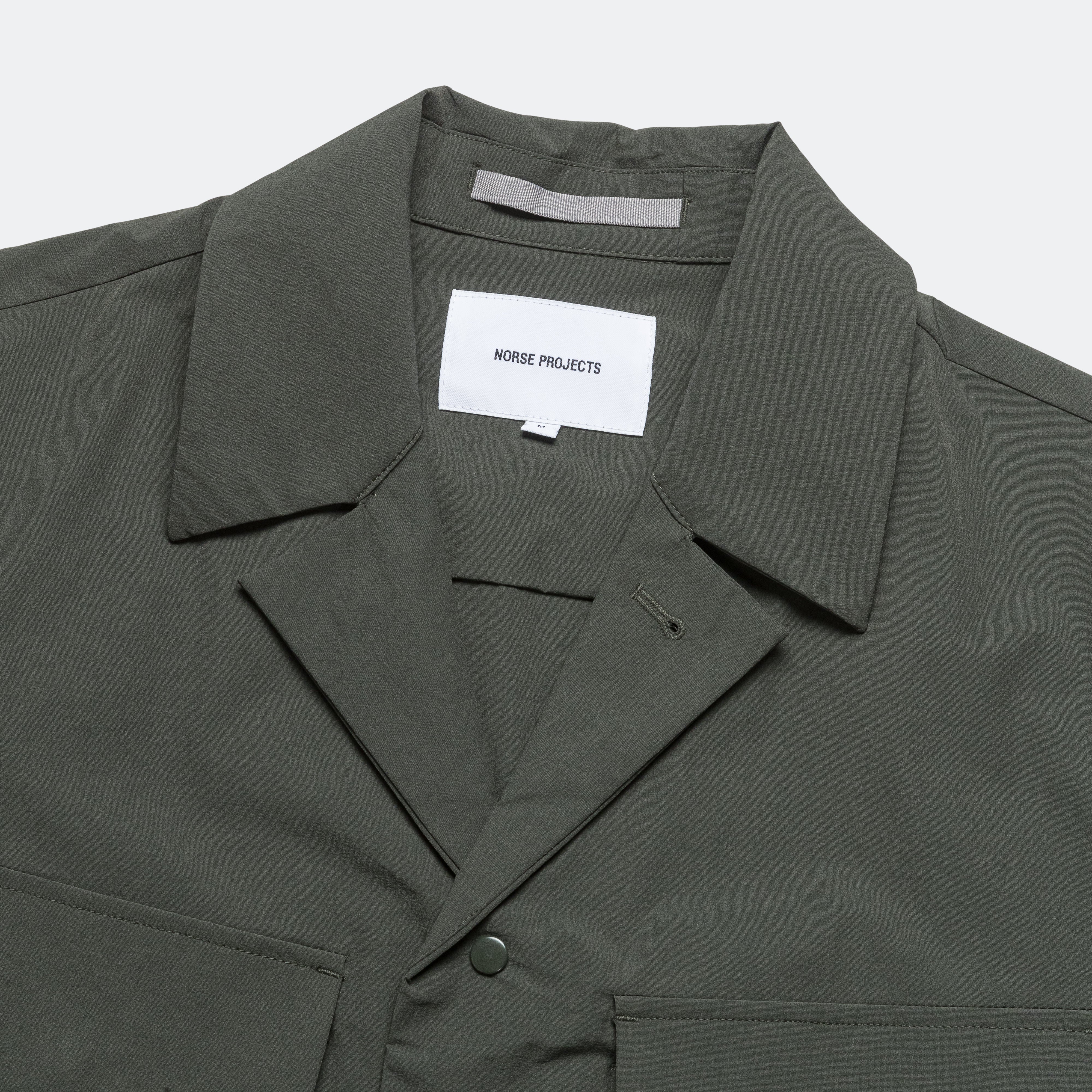 Mads Travel Light Overshirt - Black Olive - Image 2
