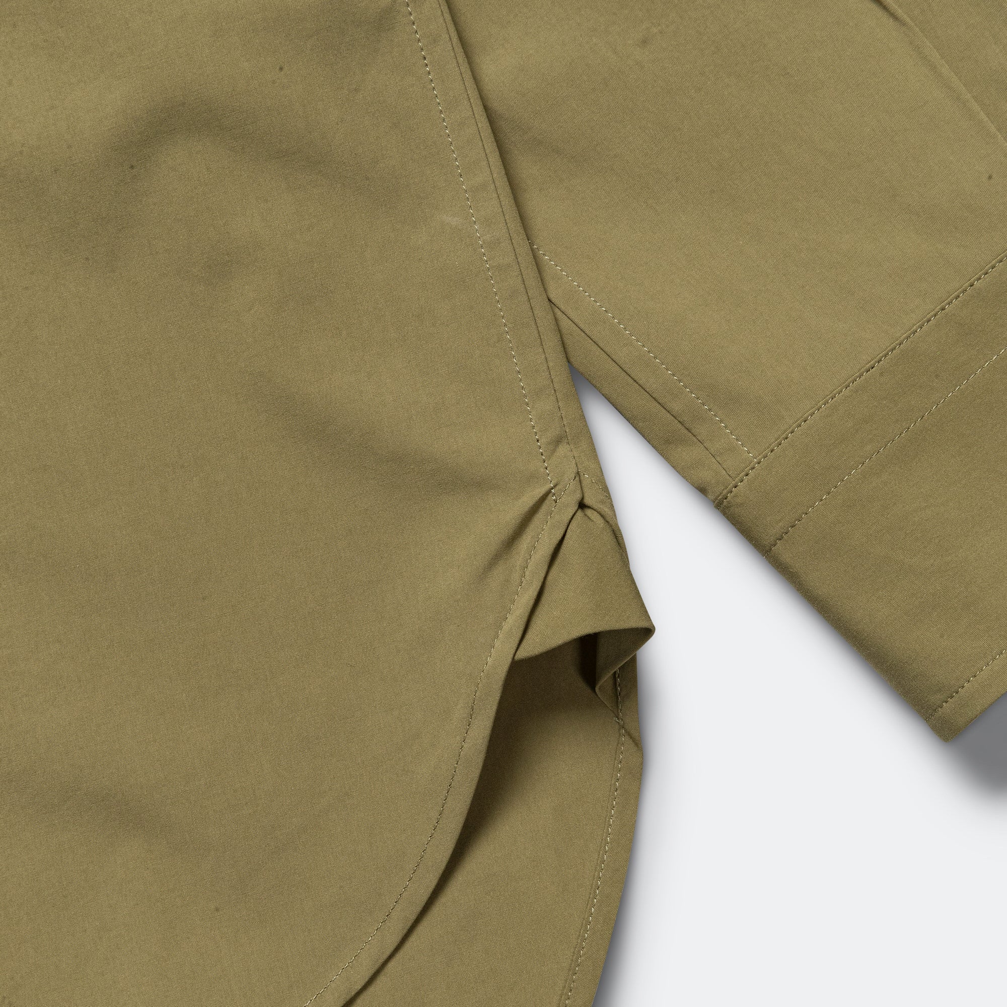 Monogram Shirt - Fine Cotton Poplin Warm Olive - Image 6