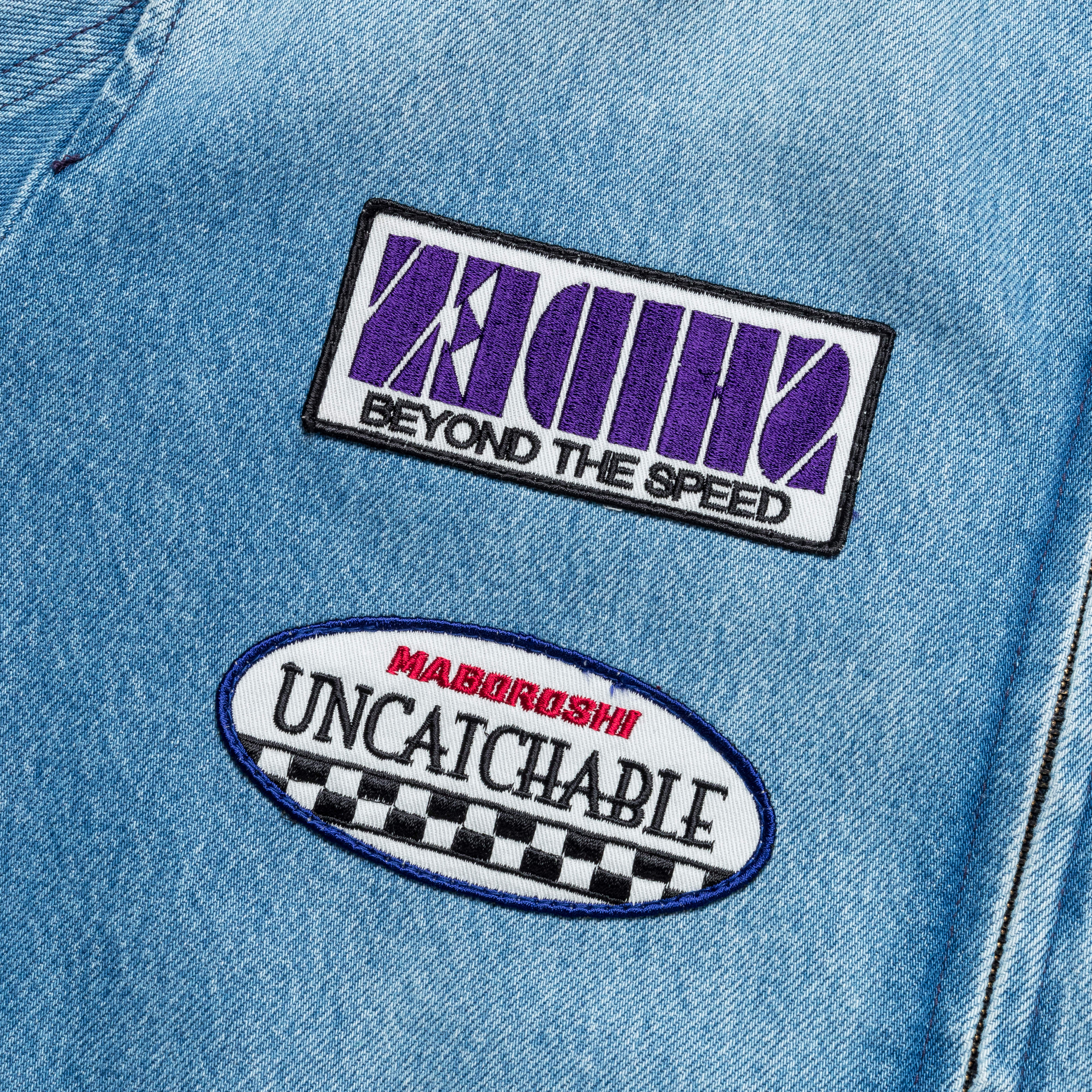 Motor Cycle 13.5oz Denim Jacket - Vintage Blue - Image 3
