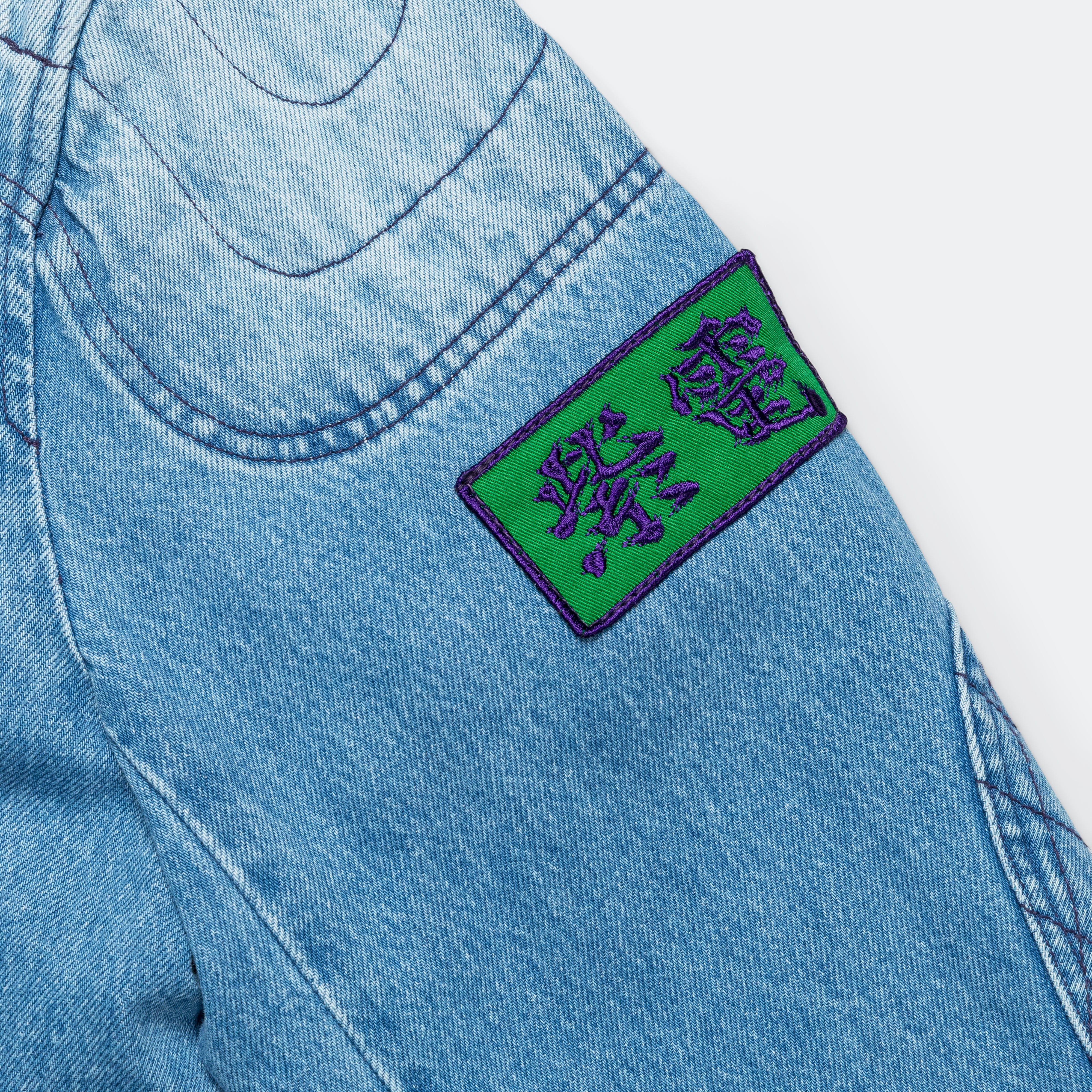 Motor Cycle 13.5oz Denim Jacket - Vintage Blue - Image 5