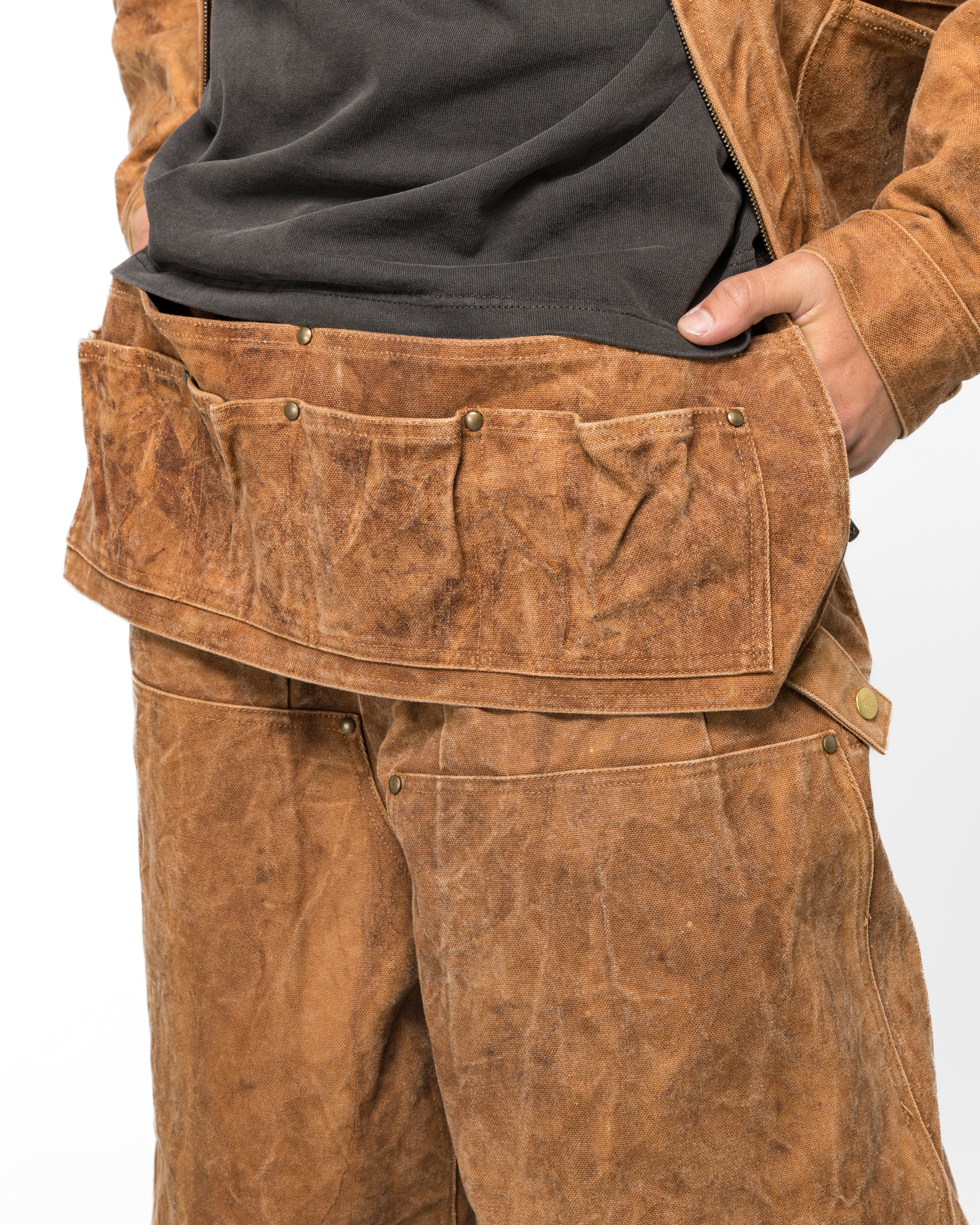 H.D. Apron Painter Pant - Brown Duck Canvas - Image 6