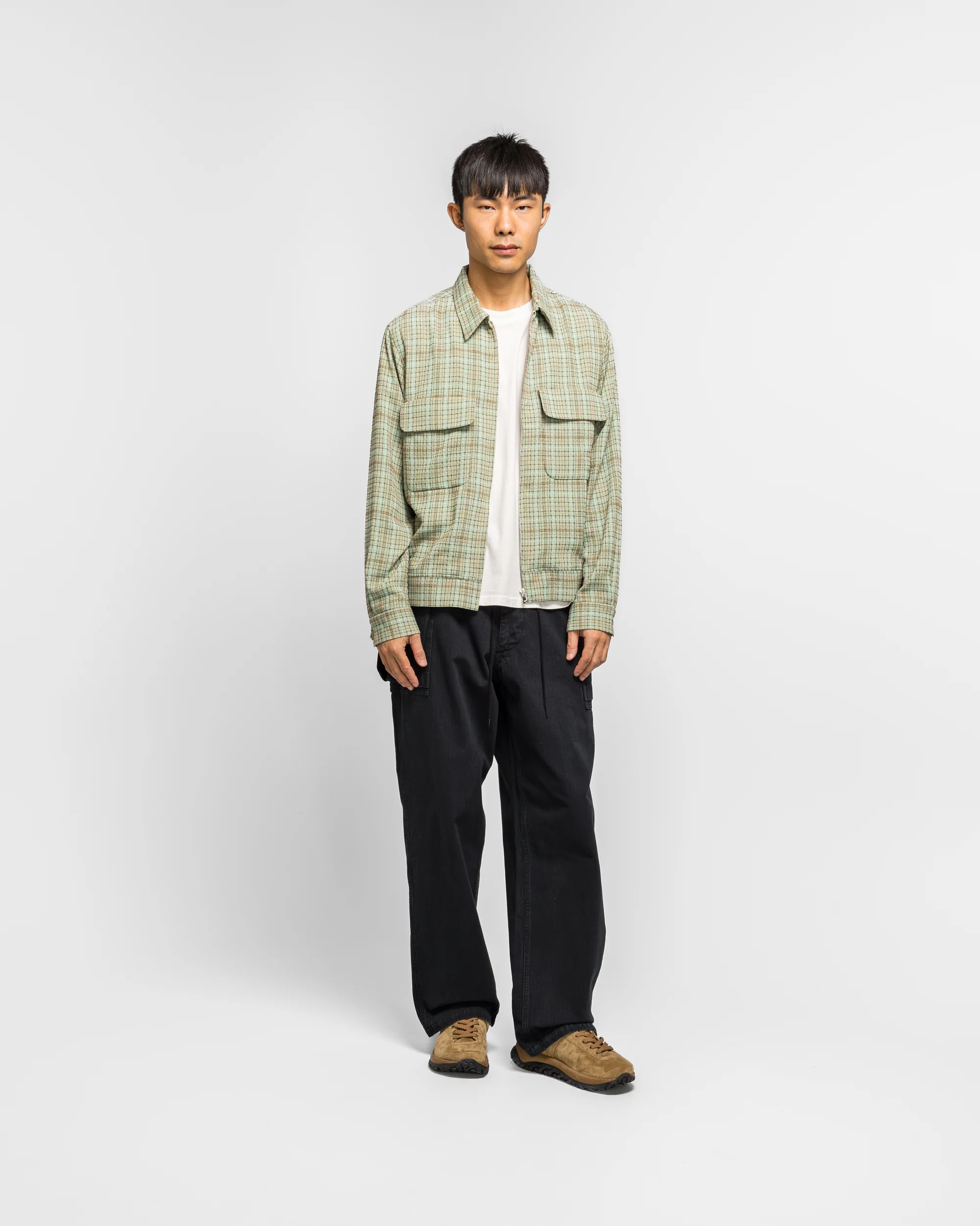 String Field Pant - Black Cotton Herringbone - Image 6