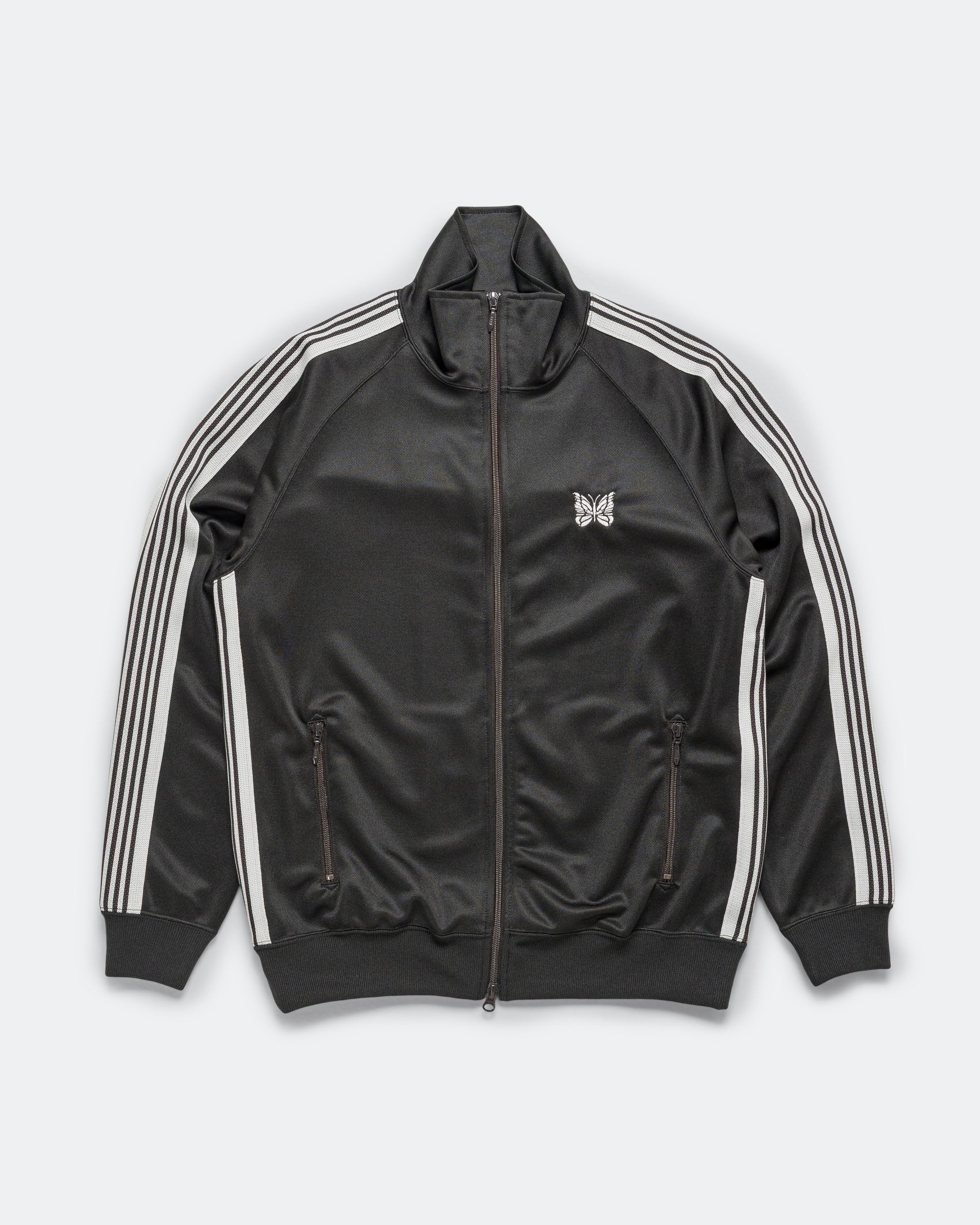 Track Jacket - Charcoal Poly Smooth