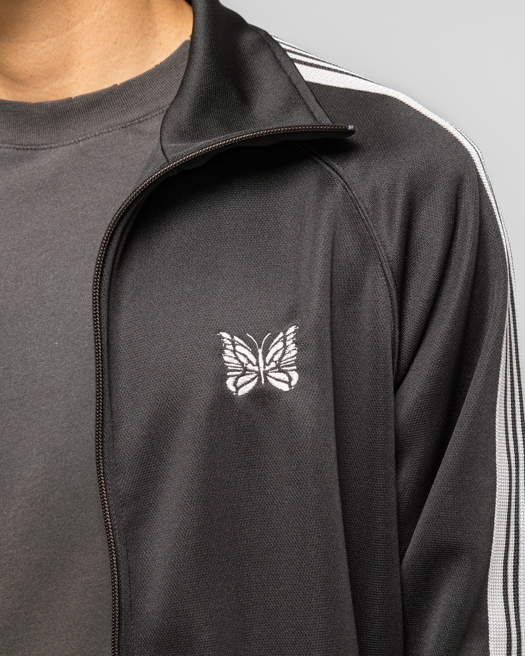 Track Jacket - Charcoal Poly Smooth - Image 5