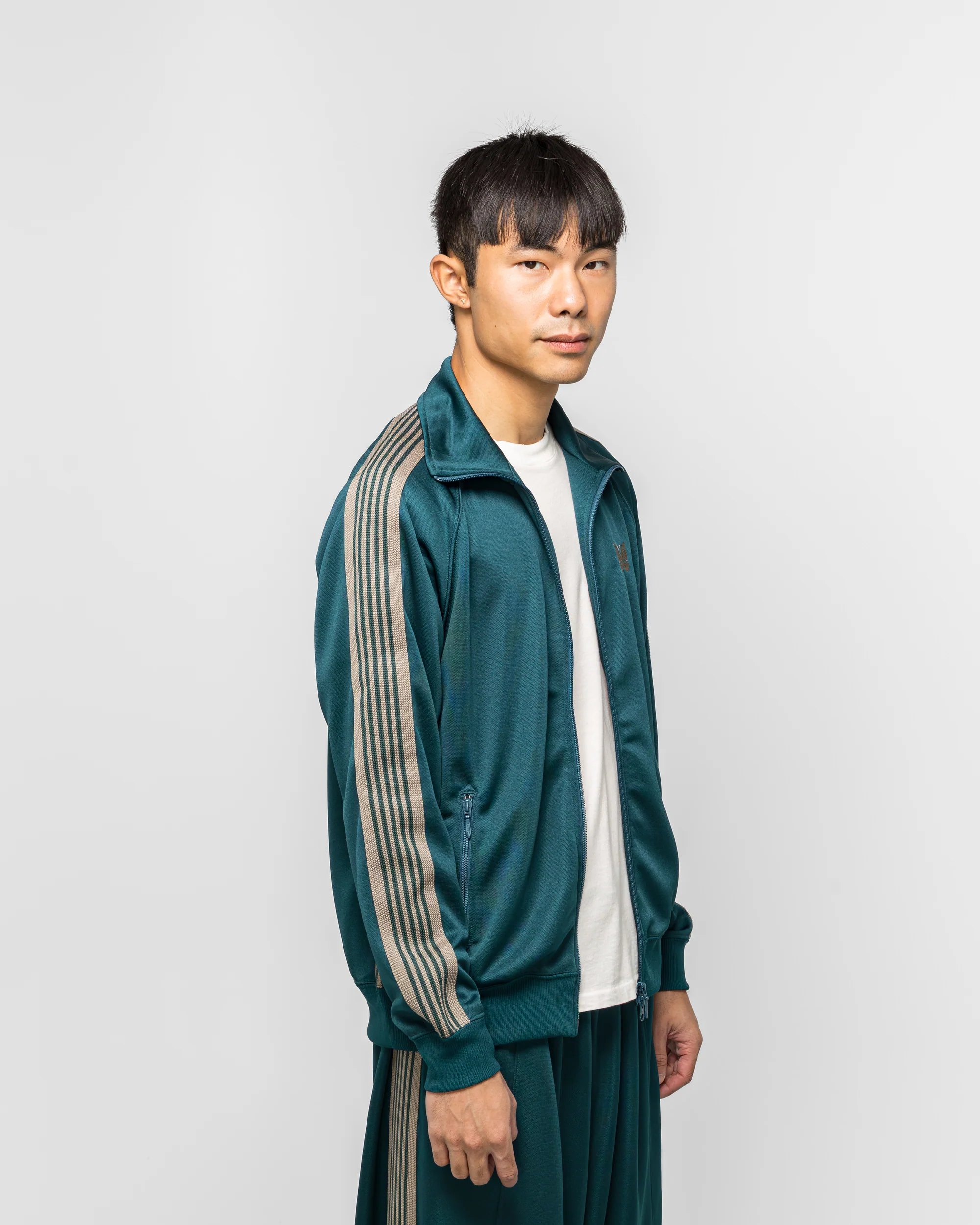 Track Jacket - Green Poly Smooth - Image 3