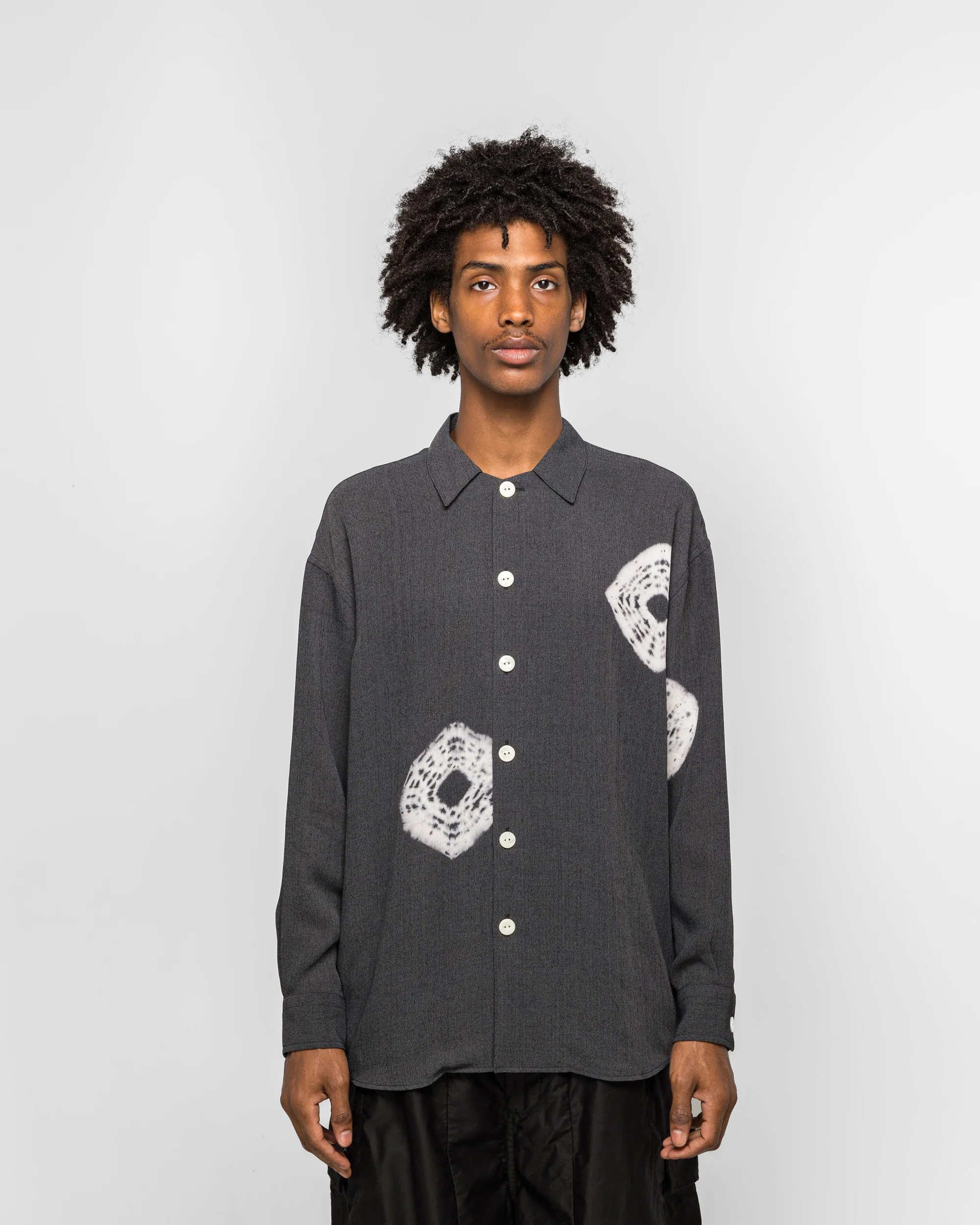 Uncon Shirt - Charcoal Tie Dye/Crepe - Image 2