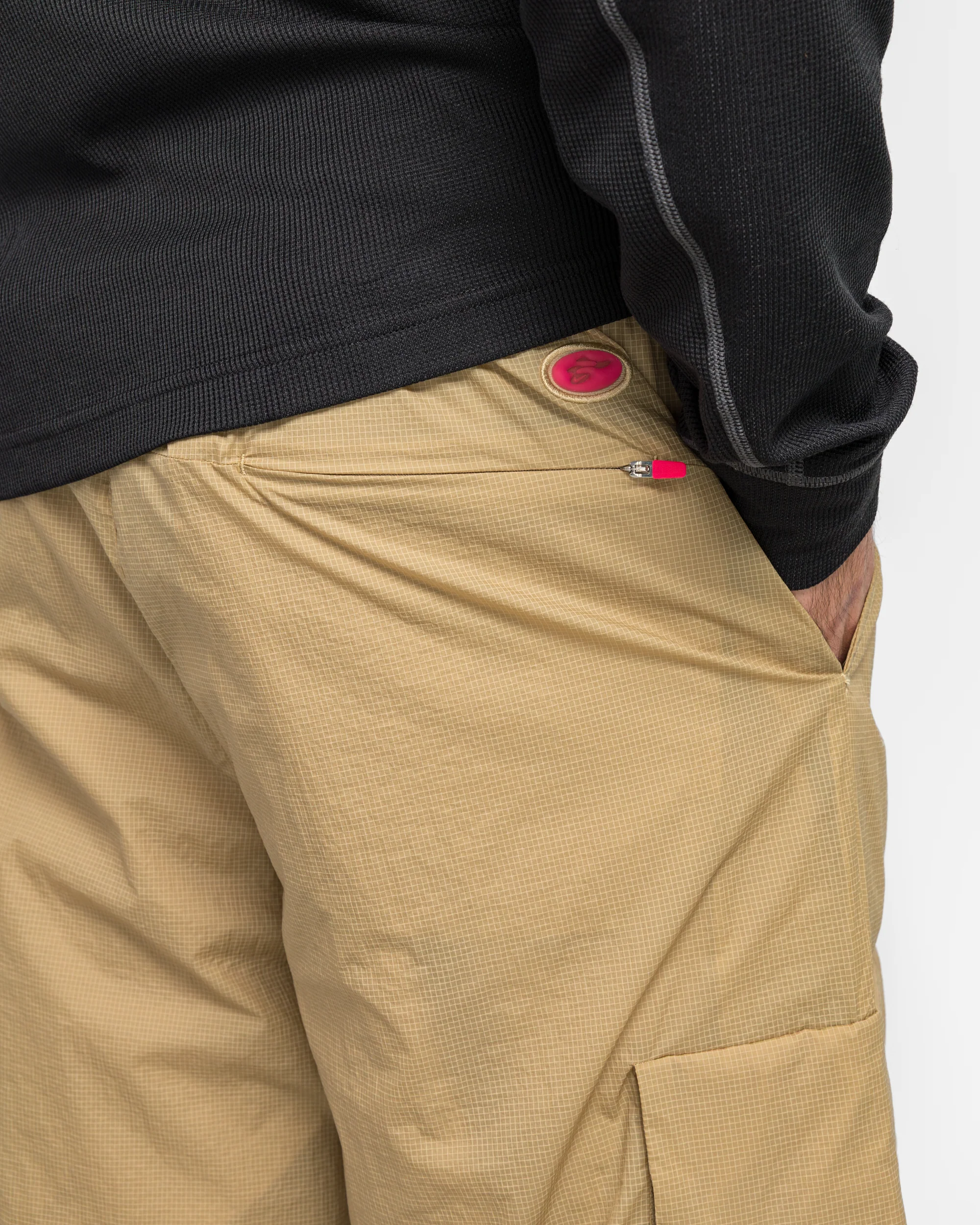 PF Transparent Cargo Pant - Parachute Beige/Hyper Pink - Image 5