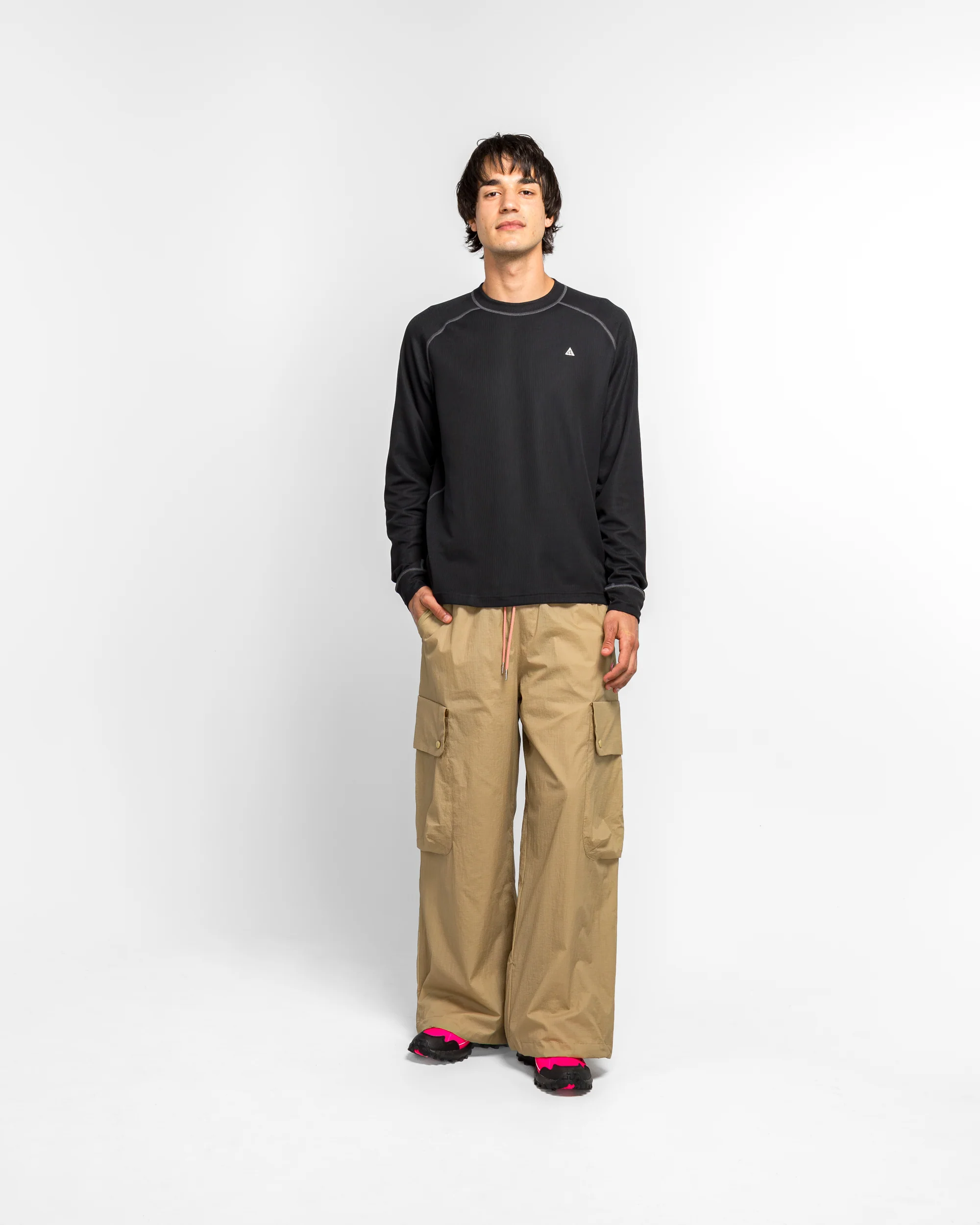 PF Transparent Cargo Pant - Parachute Beige/Hyper Pink - Image 6