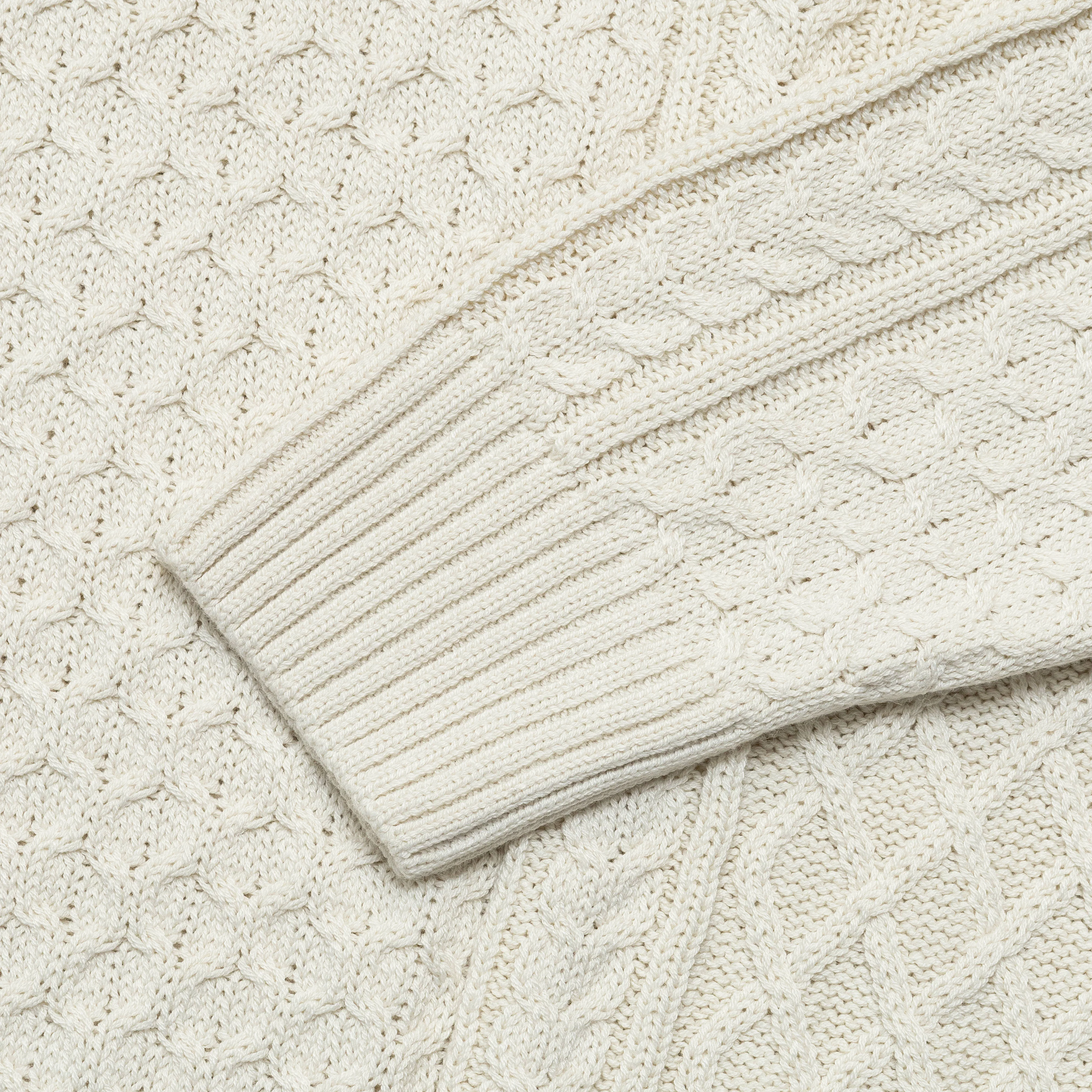 NikeLab Cable Knit Turtleneck Sweater - Light Bone - Image 4