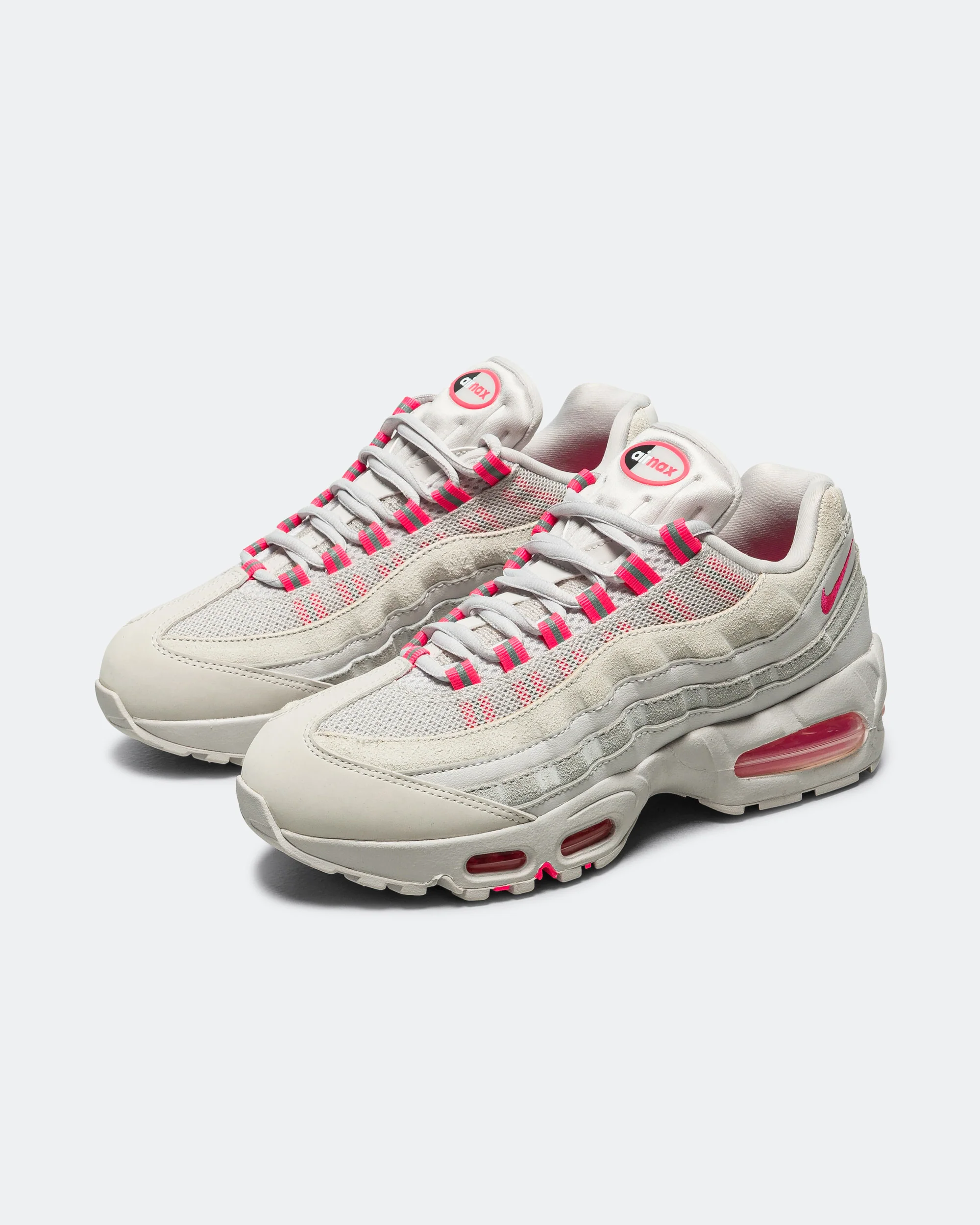 Womens Air Max 95 Big Bubble - Vast Grey/Hyper Pink-Pure Platinum - Image 2