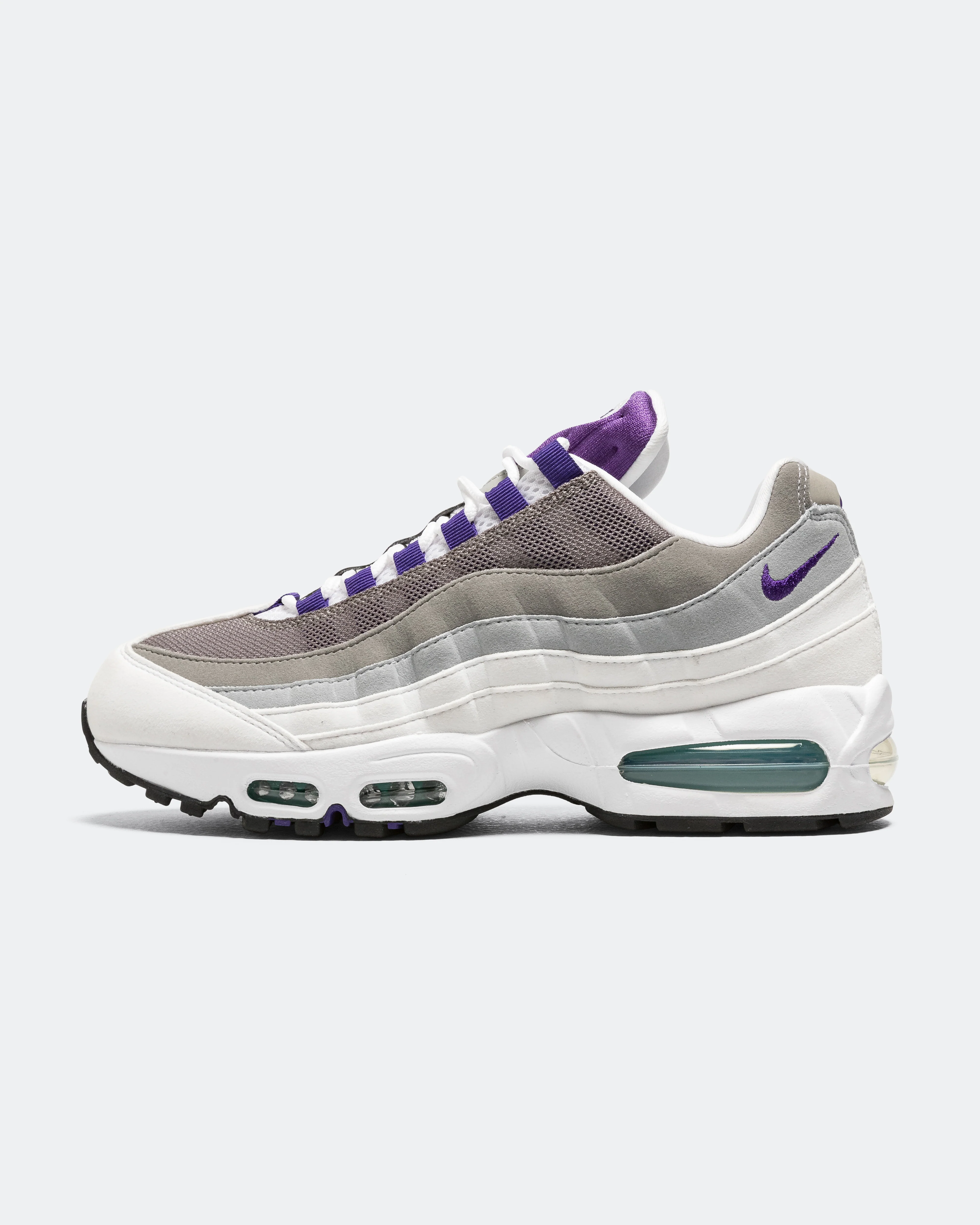 Womens Air Max 95 OG - White/Court Purple-Emerald Green