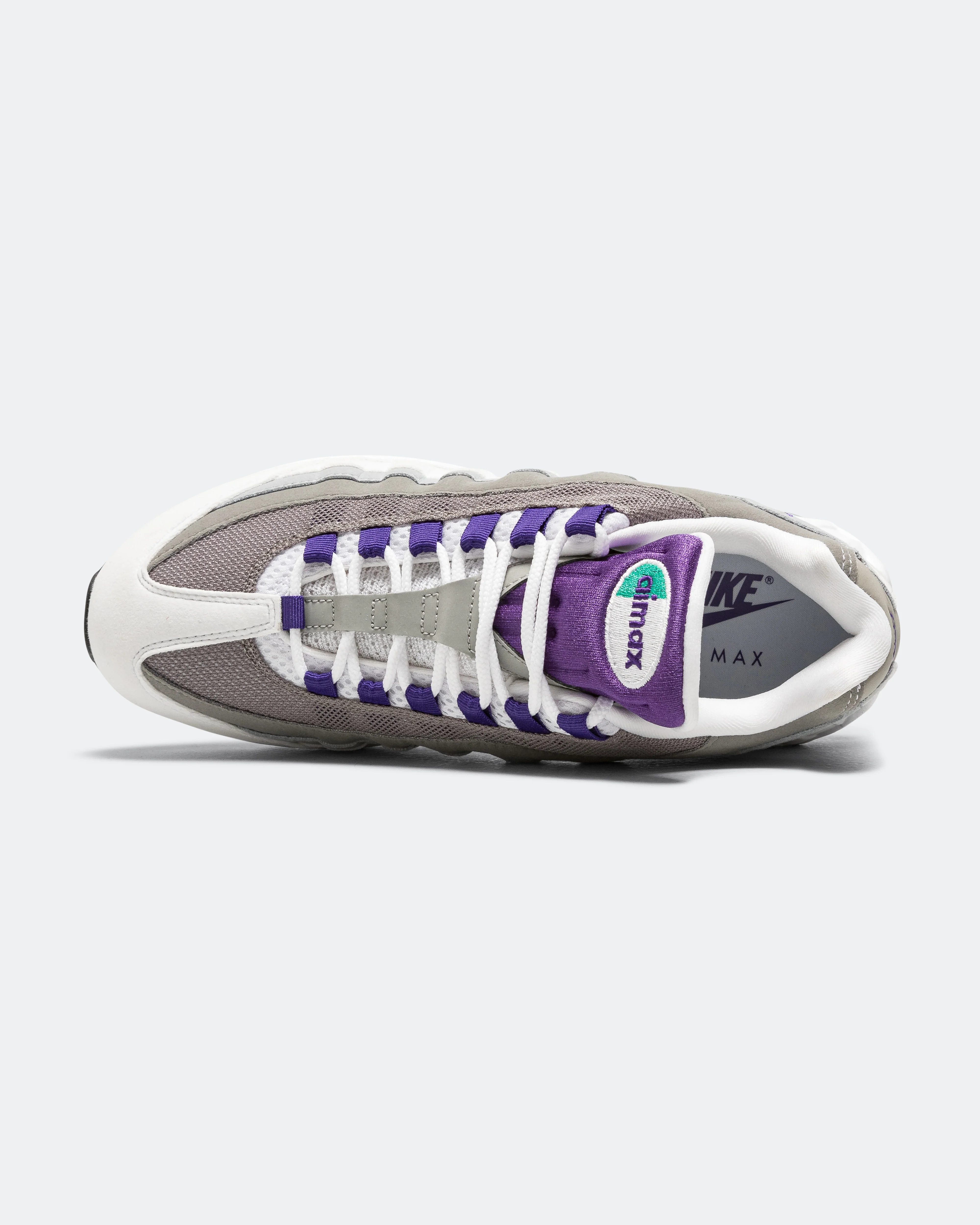 Womens Air Max 95 OG - White/Court Purple-Emerald Green - Image 4