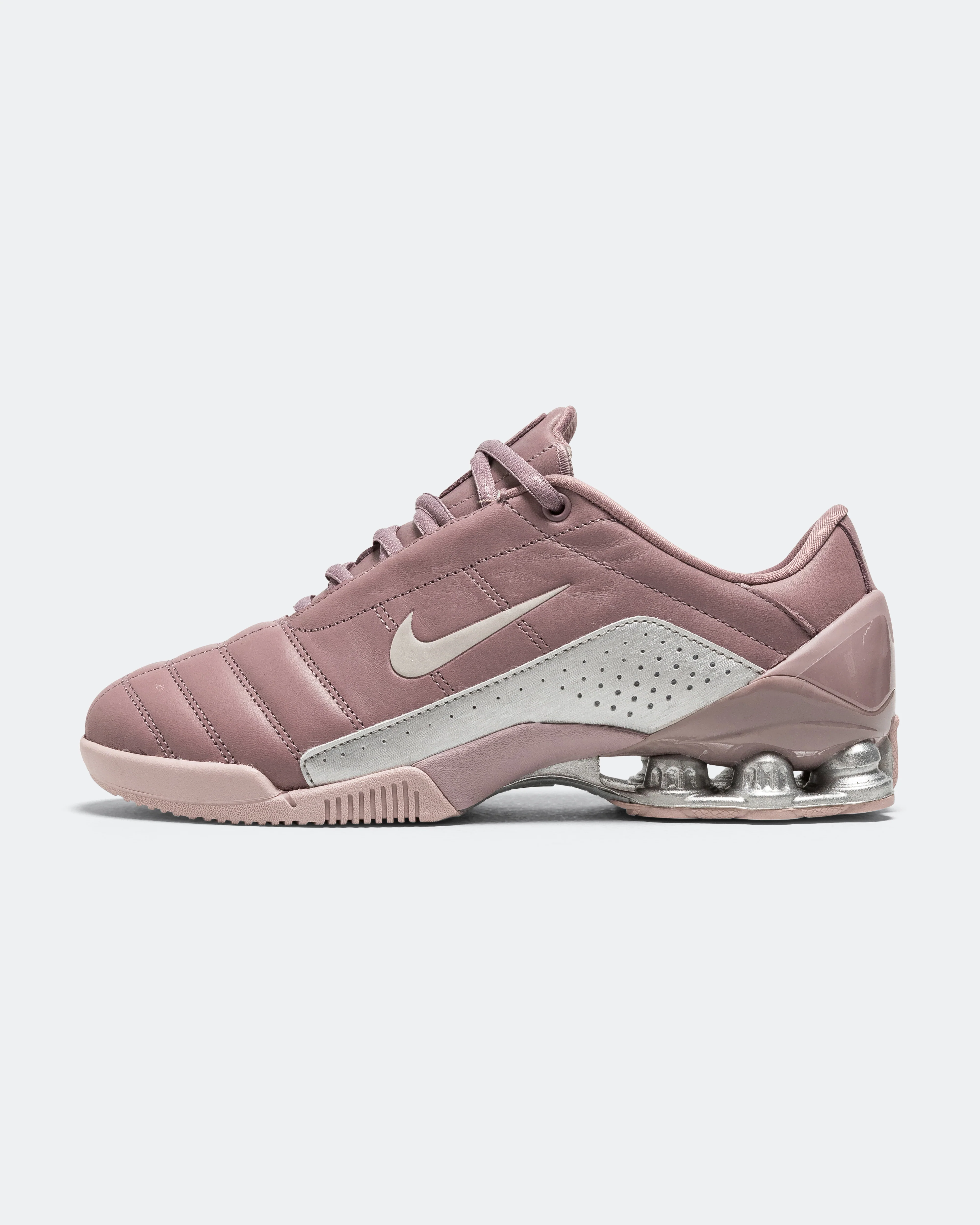 Womens T90 Shox Magia QS - Taupe Grey/Metallic Silver-Lt Violet Ore