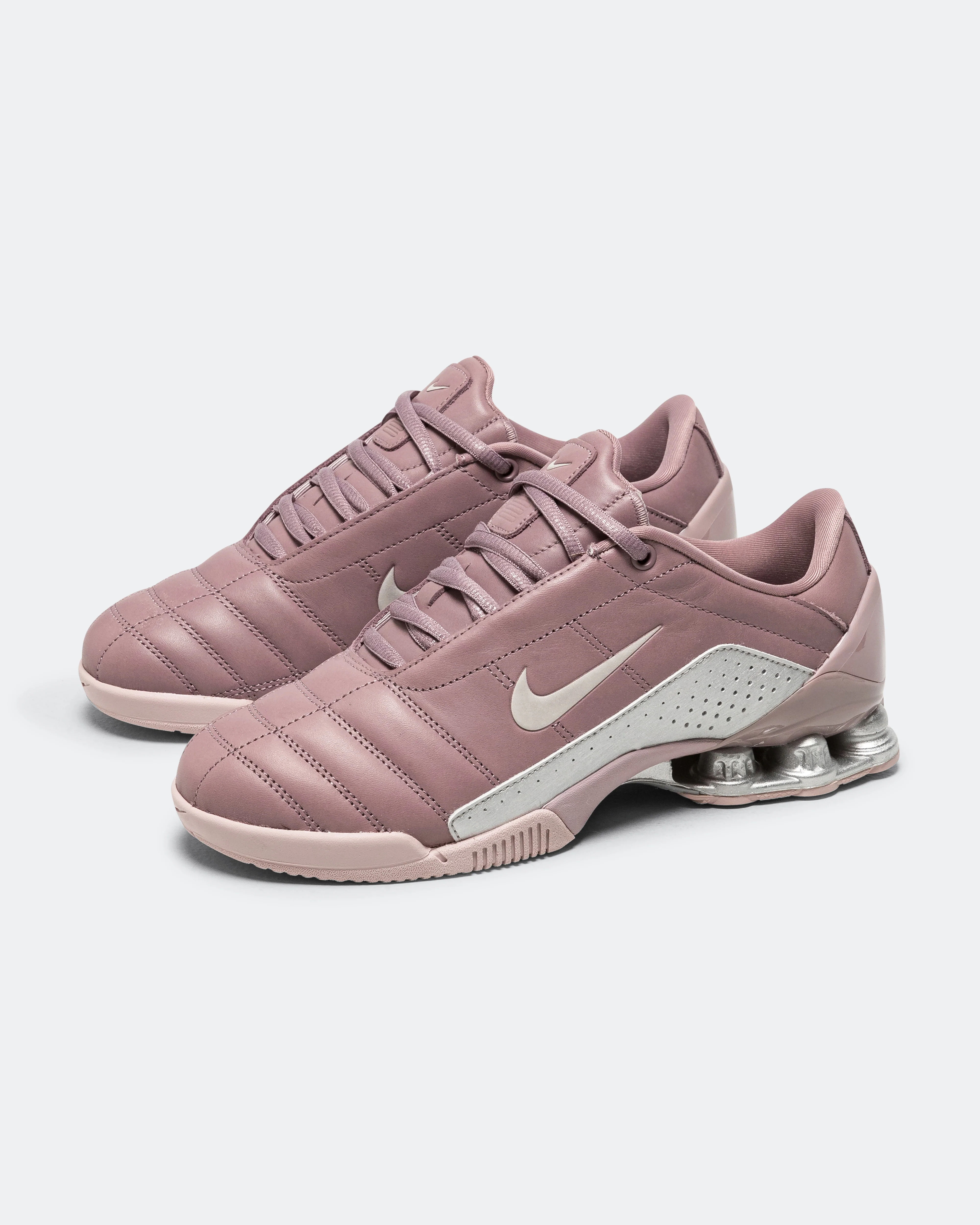 Womens T90 Shox Magia QS - Taupe Grey/Metallic Silver-Lt Violet Ore - Image 2