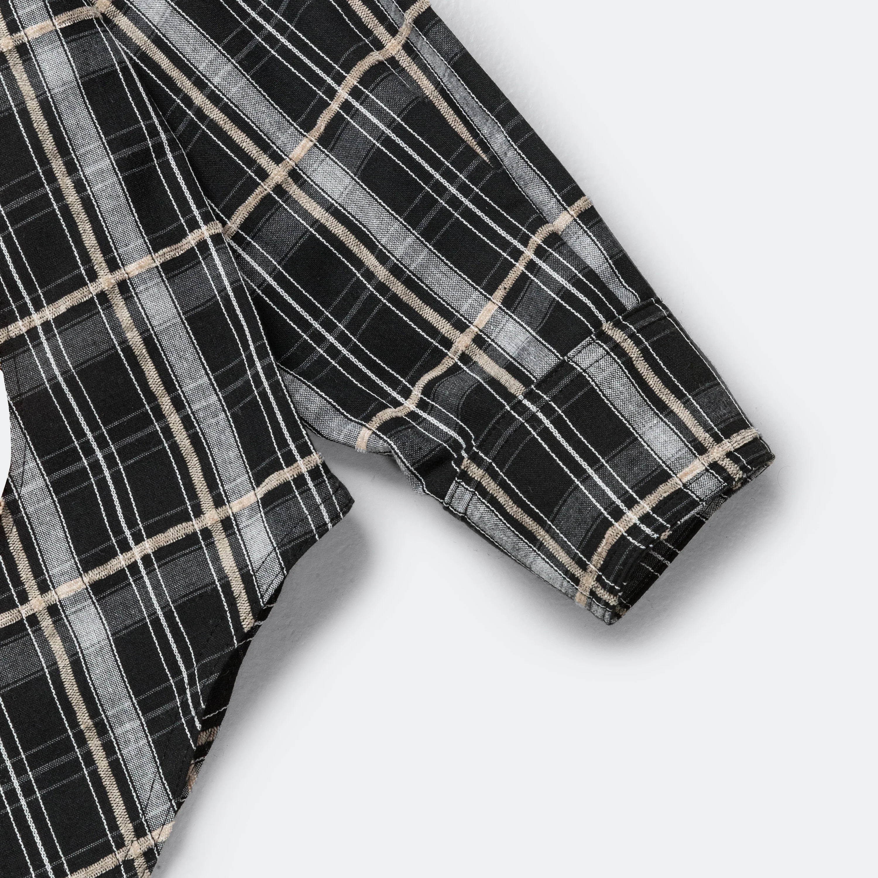 Noah Patch Check Shirt - Black - Image 6