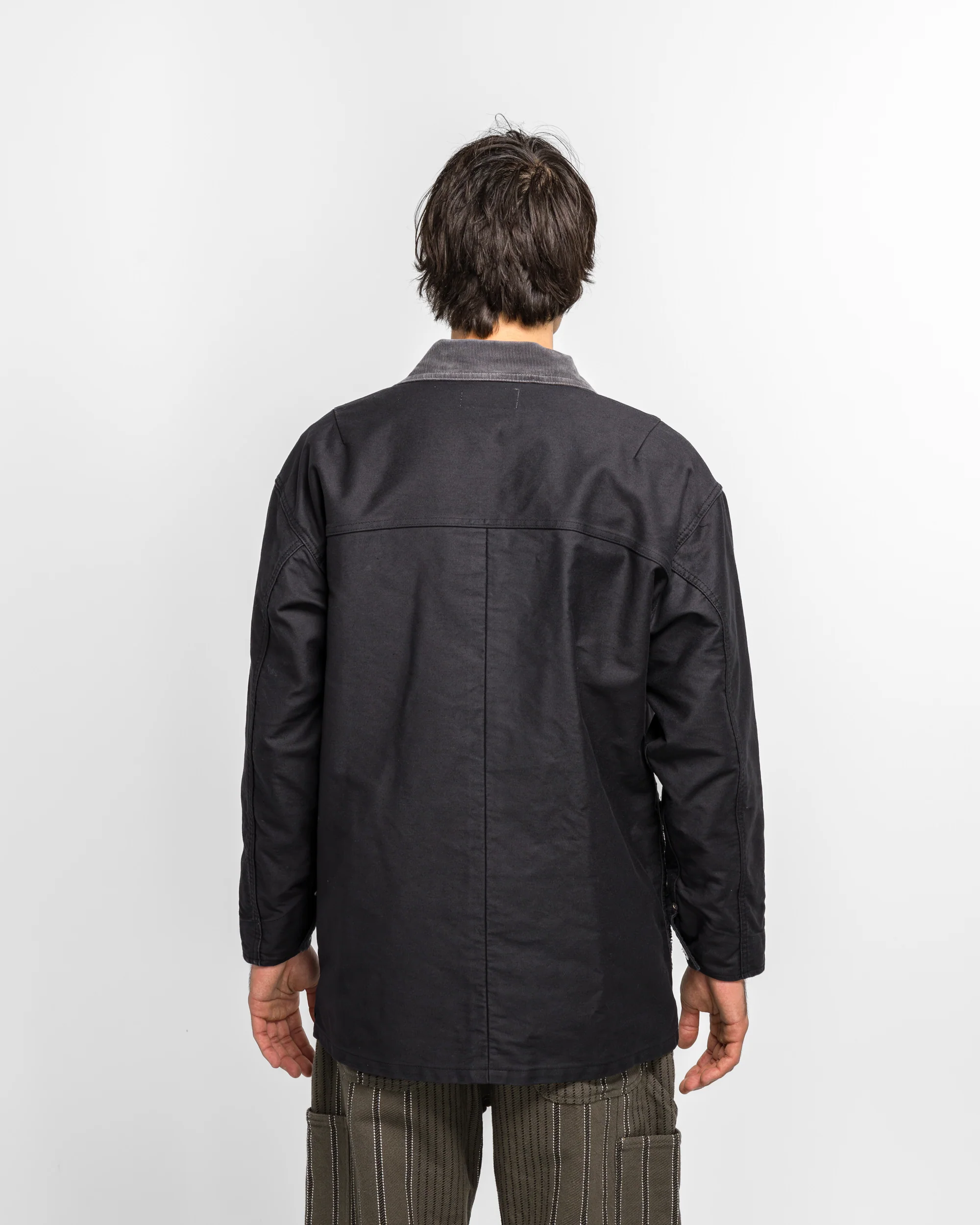 French Work Coverall Jacket - Black - Image 4