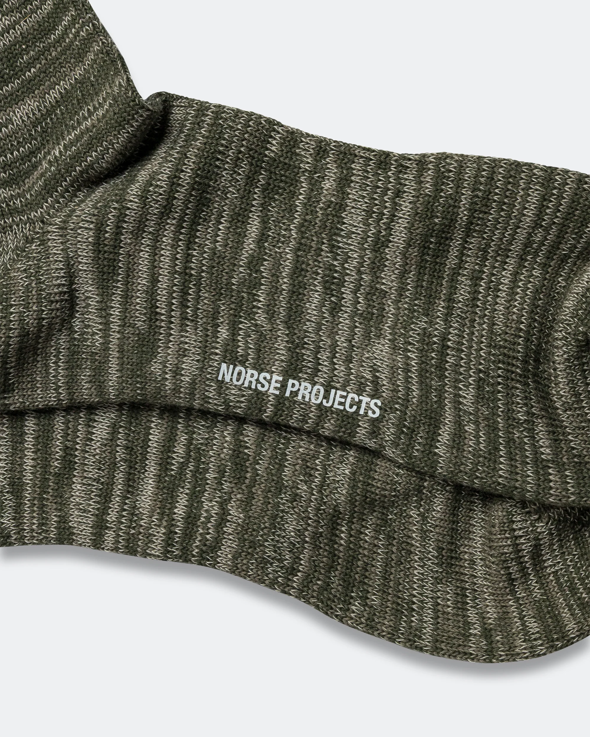 Bjarki Heavy Cotton Twist Sock - Olive Night - Image 4