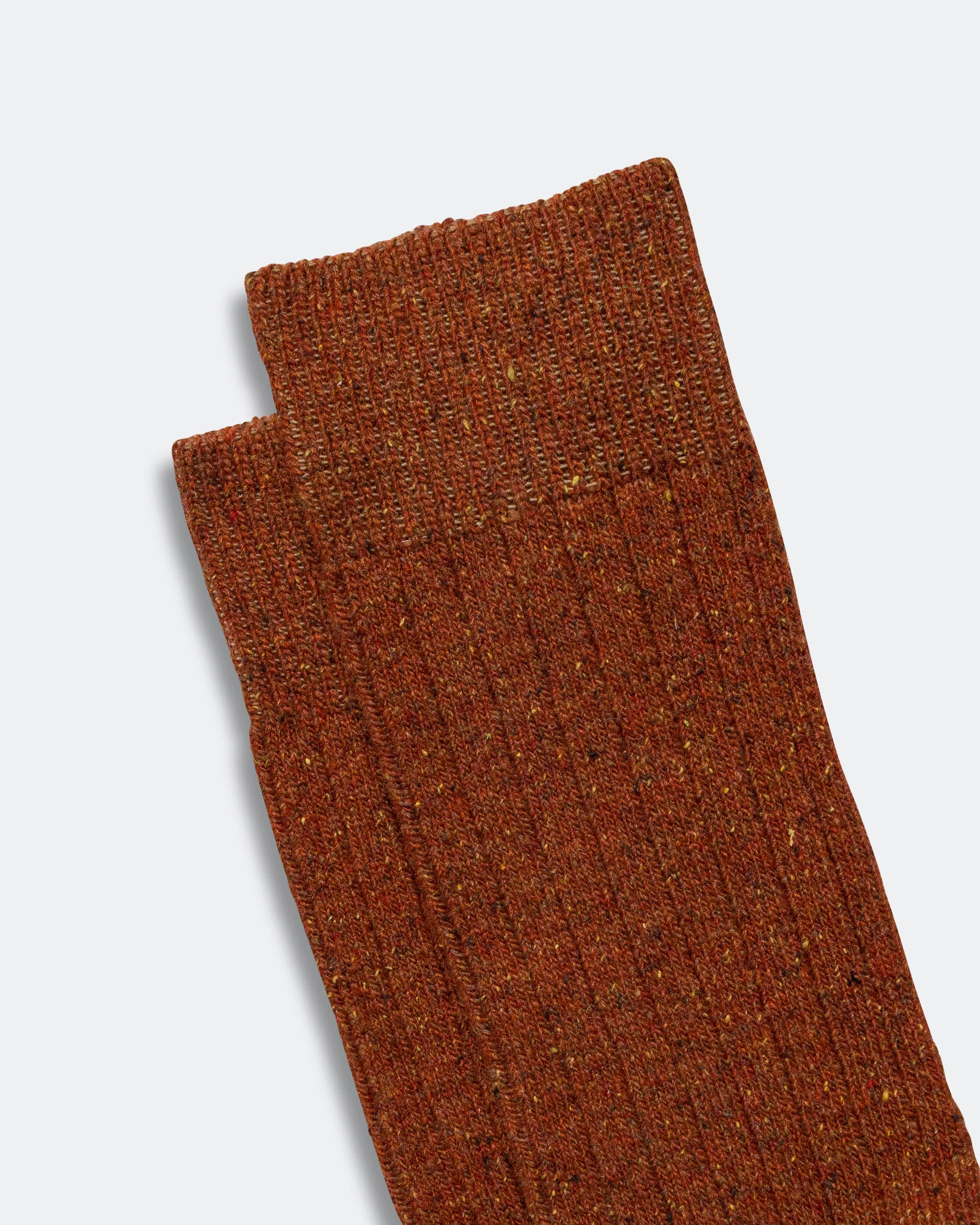 Bjarki Neps Wool Rib Sock - Golden Orange - Image 3