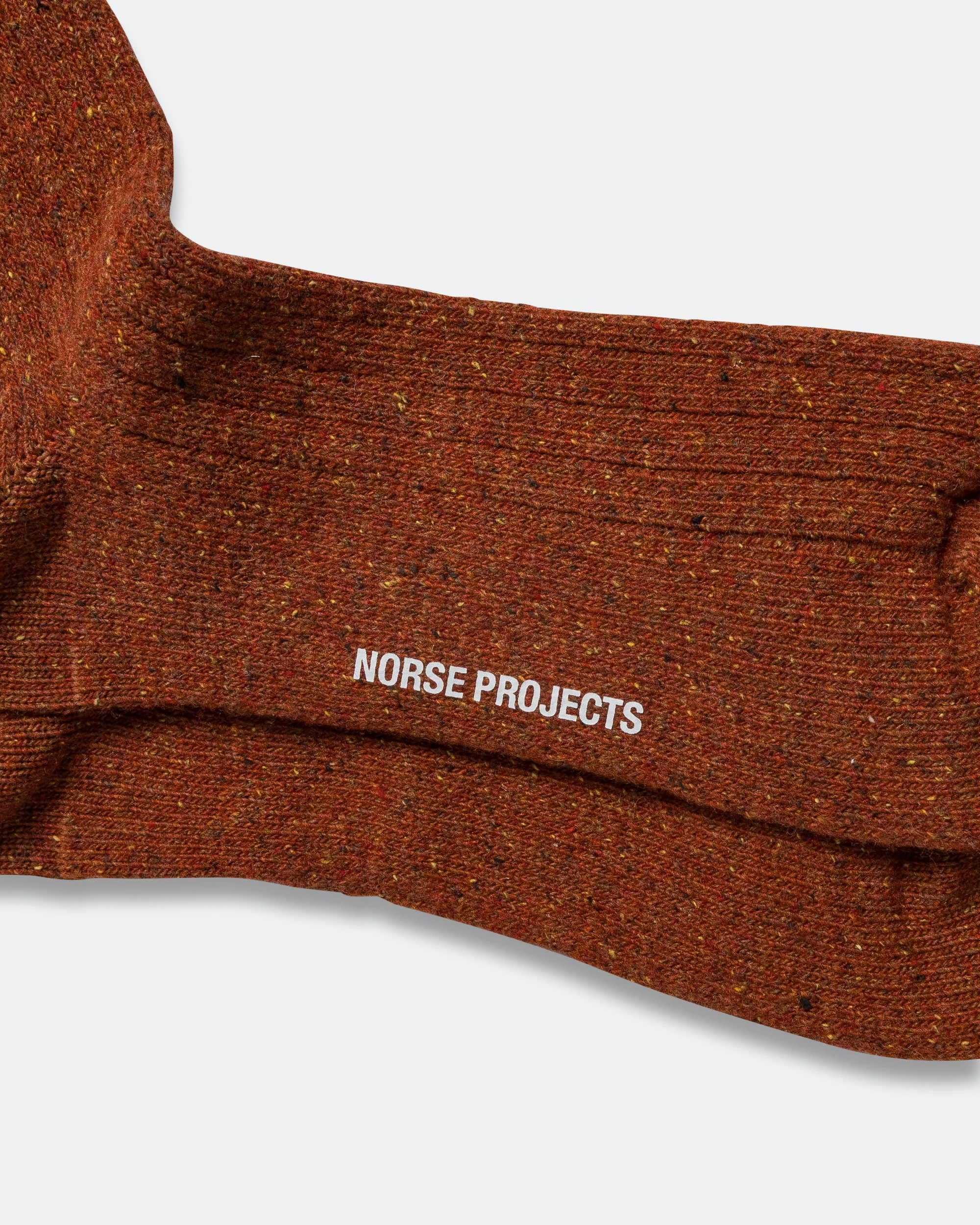 Bjarki Neps Wool Rib Sock - Golden Orange - Image 4
