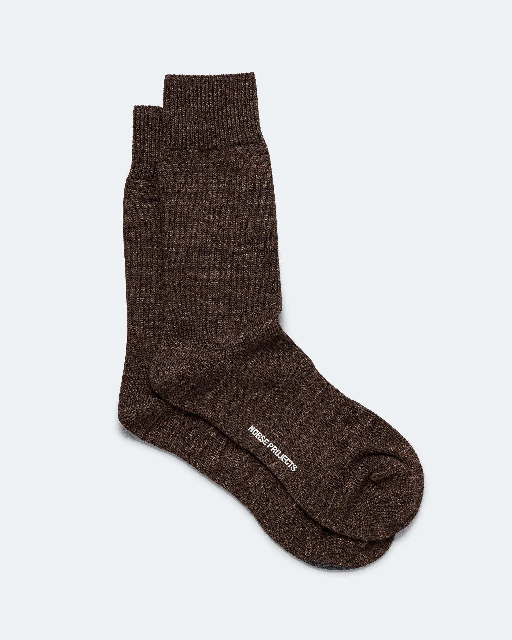 Bykle Heavy Cotton Twist Sock - Delicioso Brown - Image 2