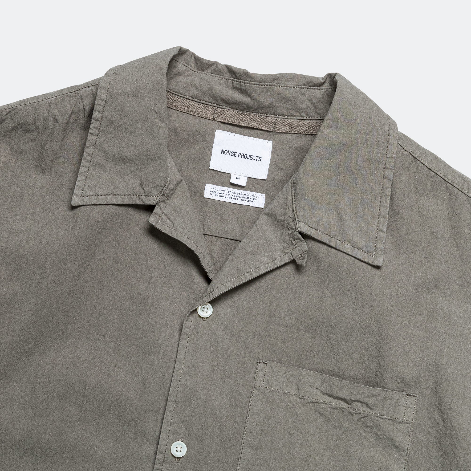 Carsten Cotton Tencel Shirt - Mid Khaki - Image 2