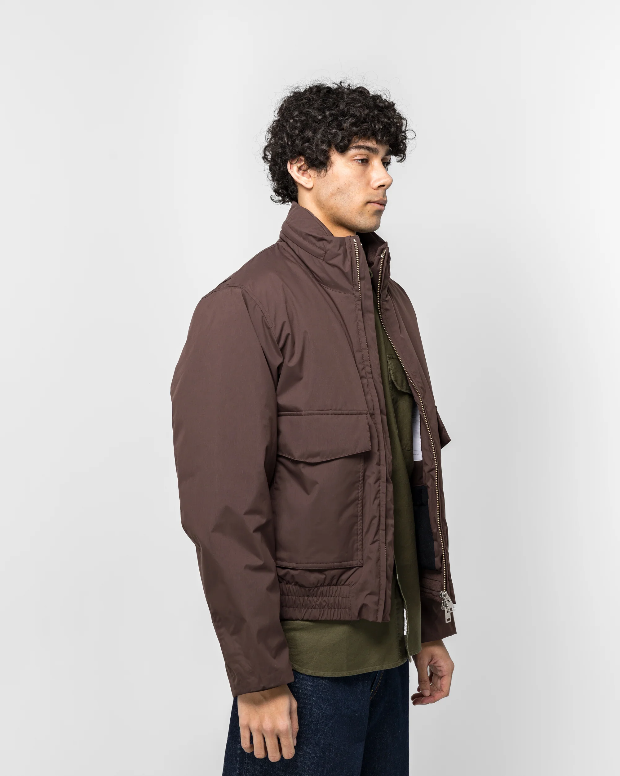 Kastrup Gore-Tex Windstopper Bomber Jacket - Seal Brown - Image 3