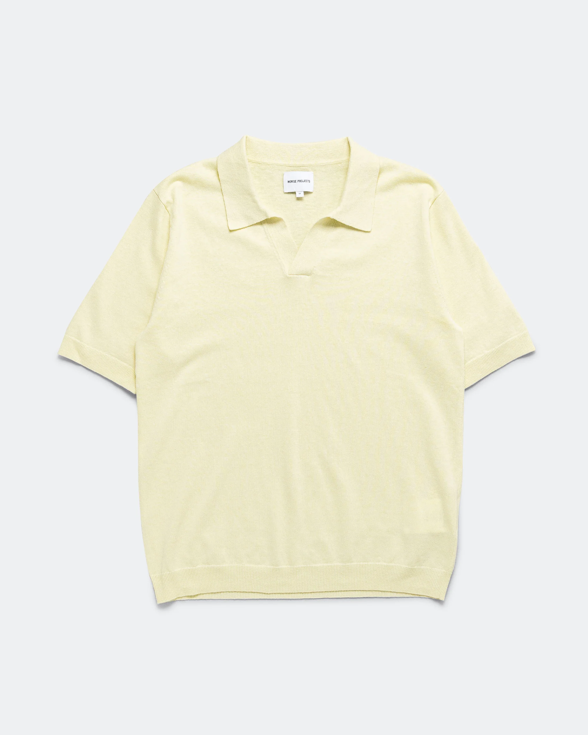 Leif Cotton Linen Polo - Pale Yellow