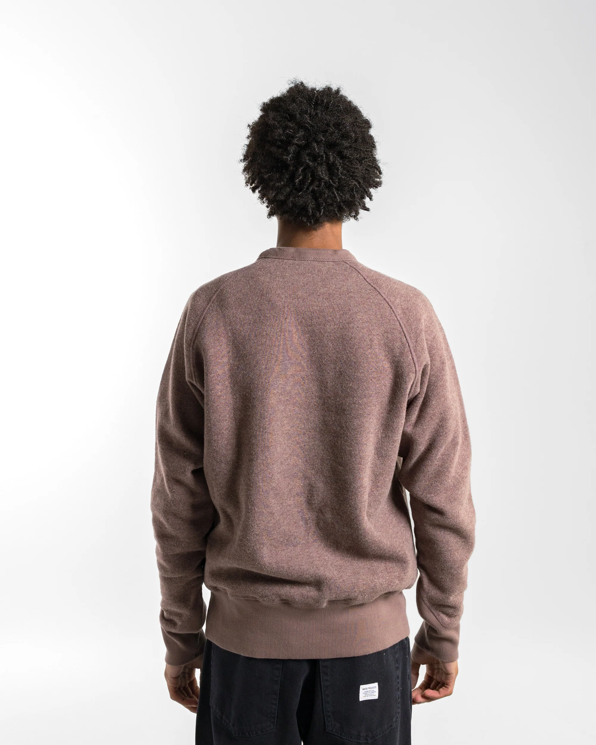 Marten Relaxed Cotton Wool Sweatshirt - Walnut - Image 4