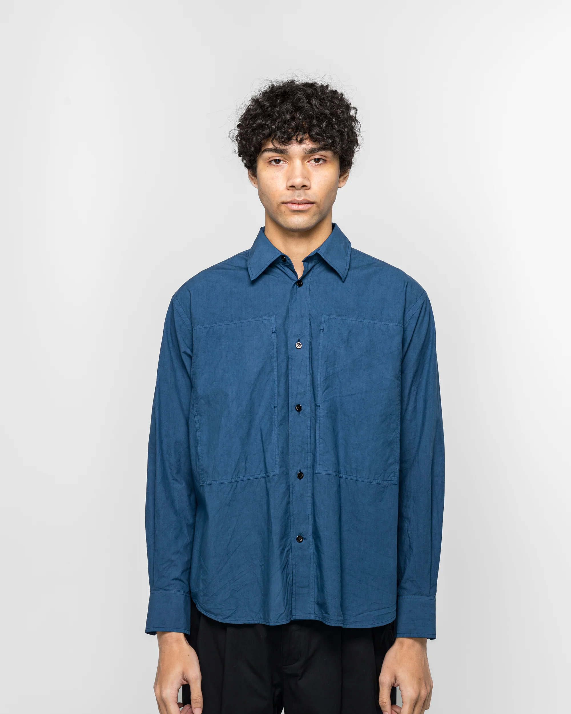 Ole Fatigue Cotton Tencel Shirt - Estate Blue - Image 2