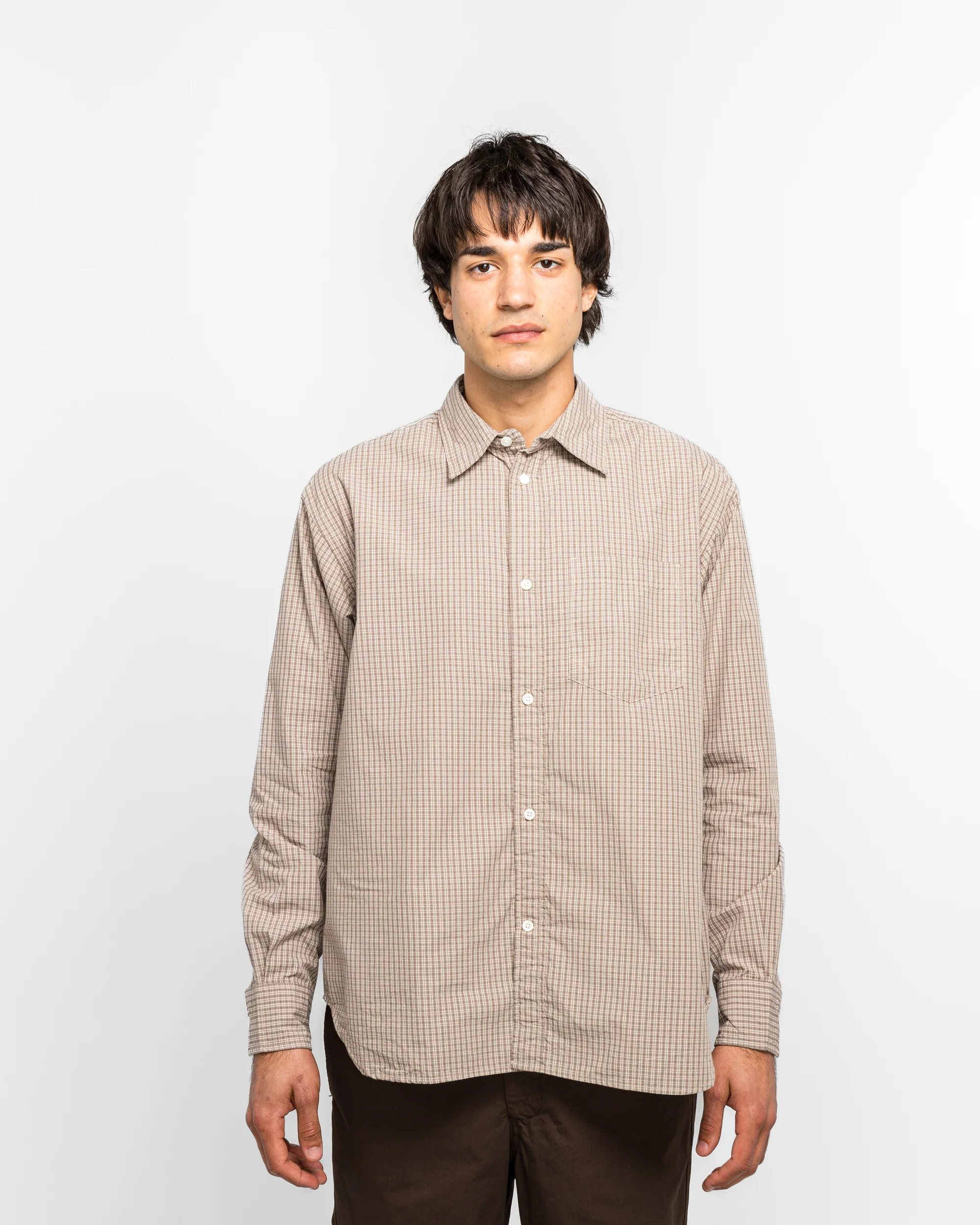 Ole Oversize Poplin Check Shirt - Walnut - Image 2