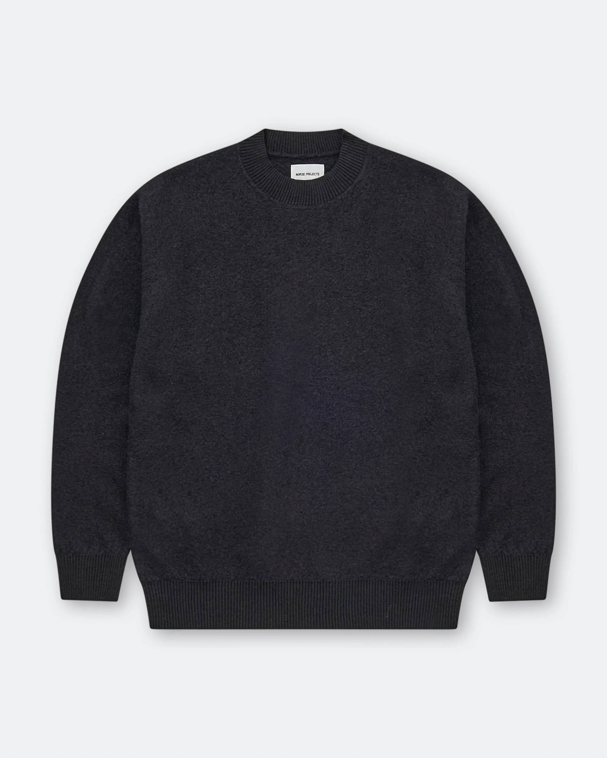 Rom Boiled Wool Crewneck - Dark Navy