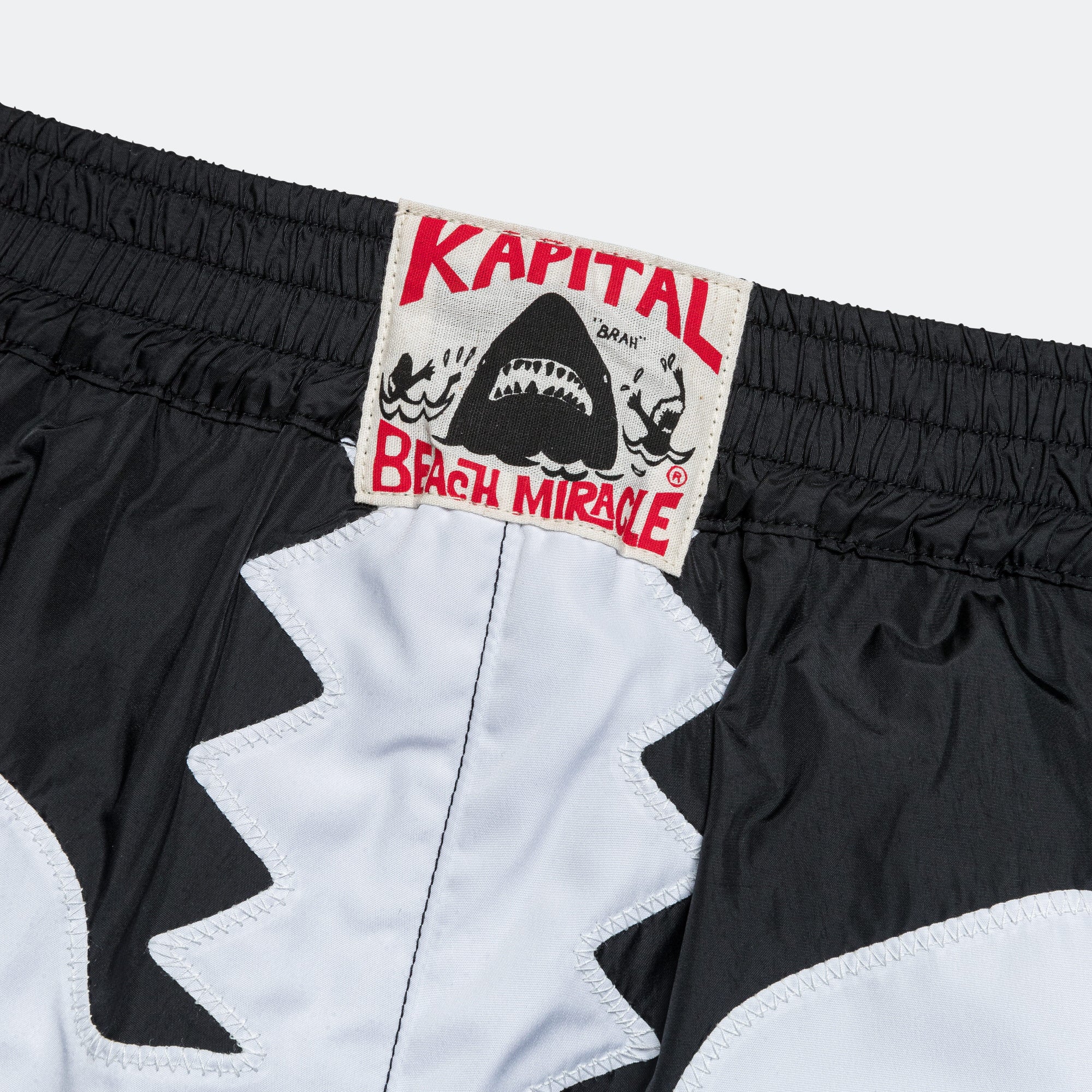 Nylon BONE Swim Trunks - Black - Image 6