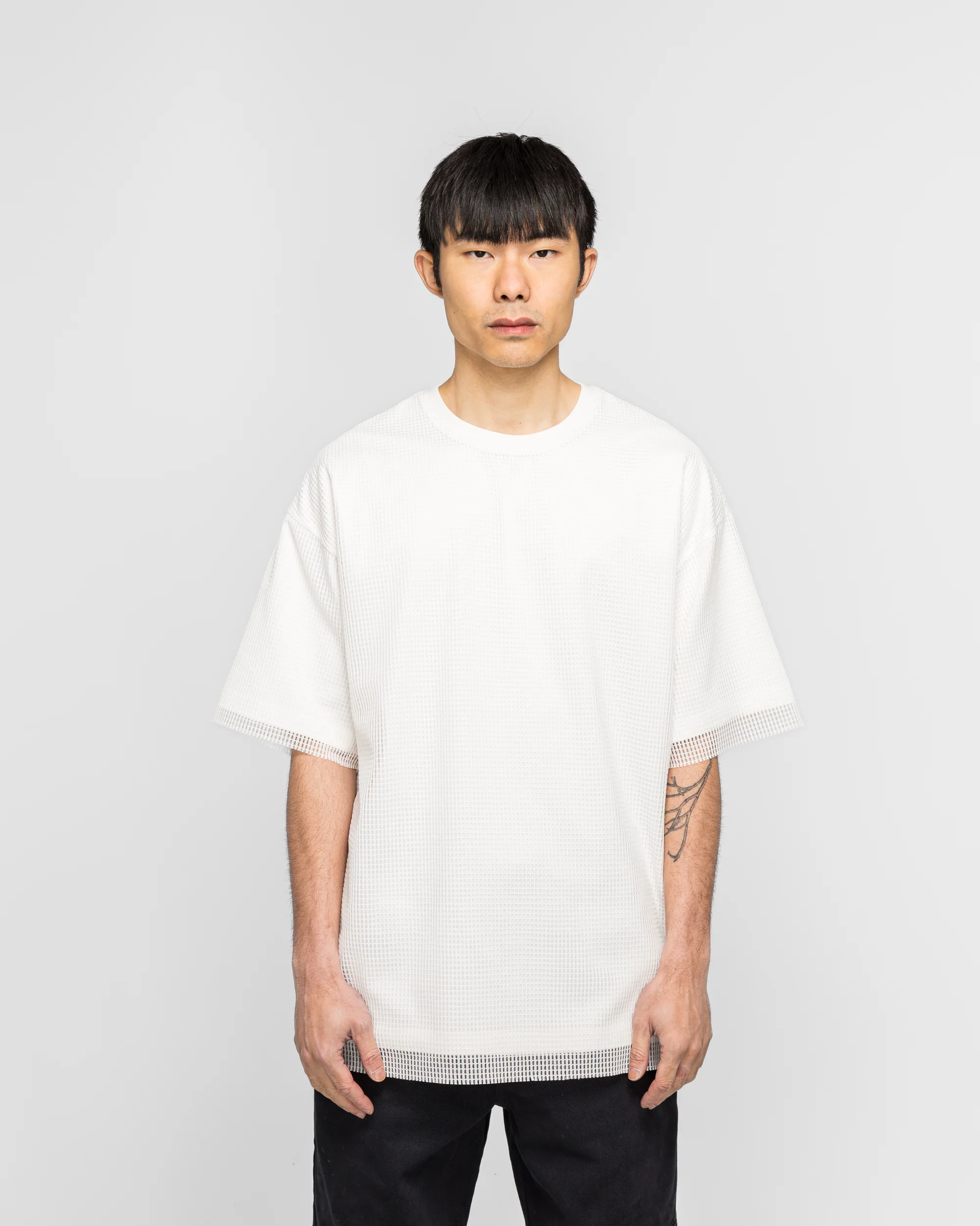 Mesh Layer T-Shirt - White - Image 2