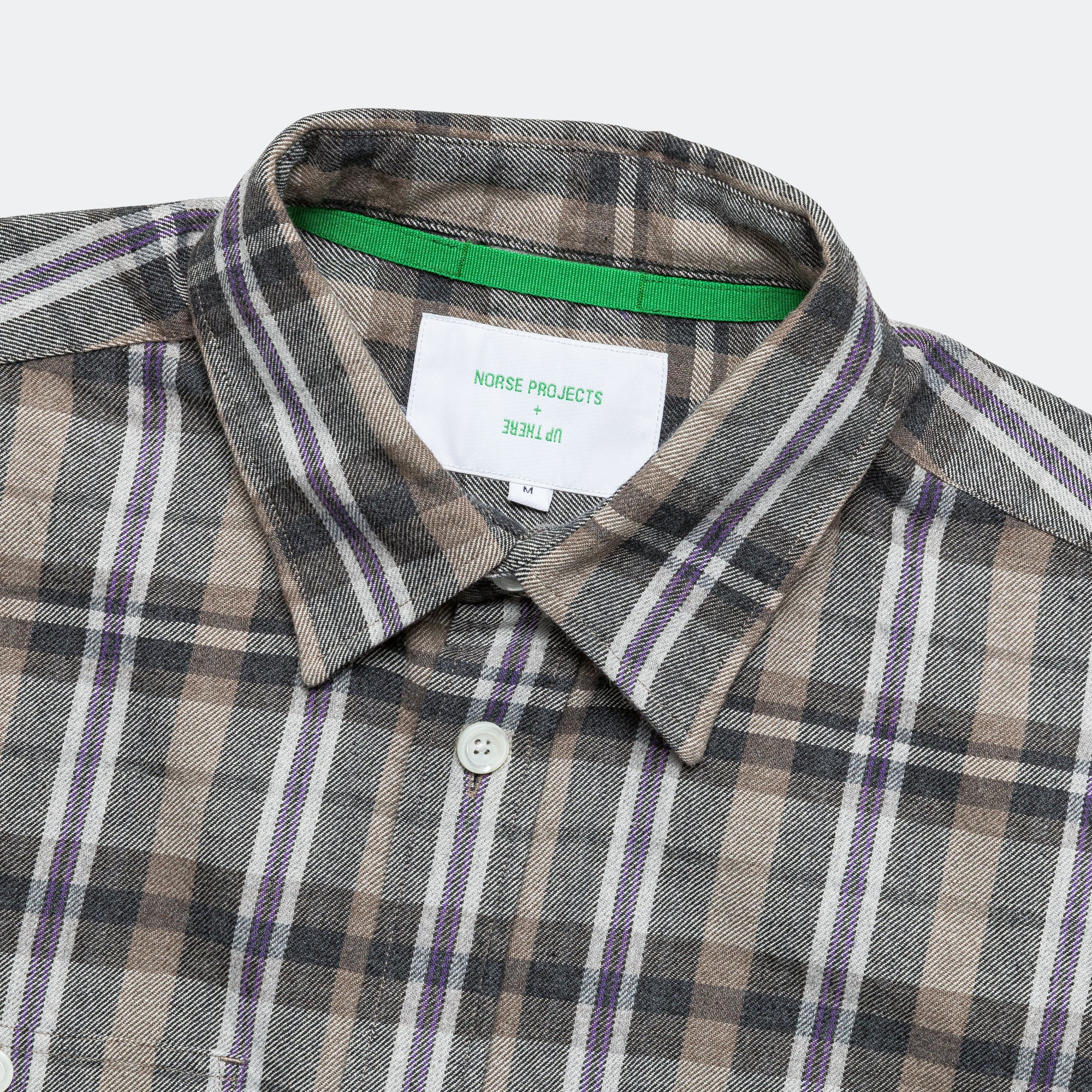 Ole Oversized Check Shirt x UP THERE - Charcoal Grey - Image 4