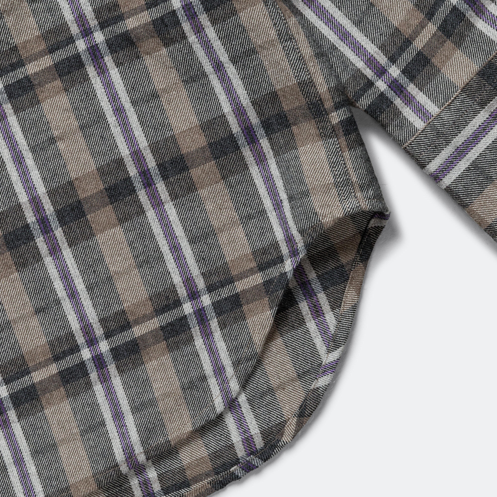 Ole Oversized Check Shirt x UP THERE - Charcoal Grey - Image 7