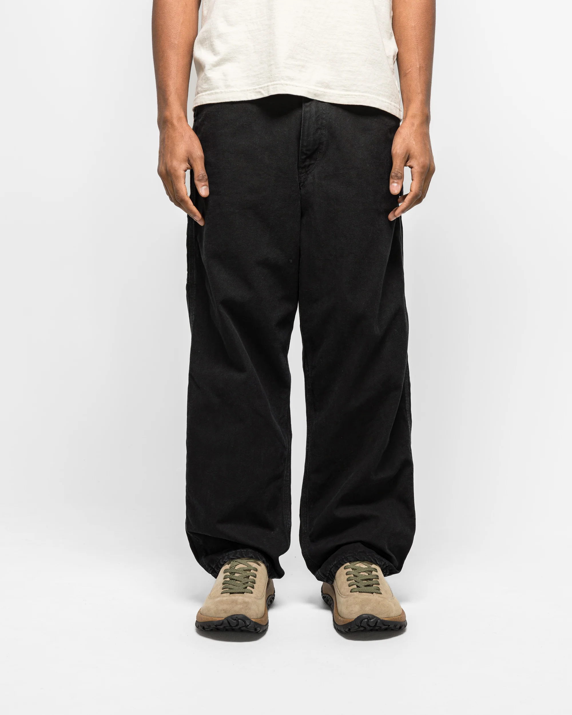 Dad's Fit Oxford Painter Pants - Black - Image 2
