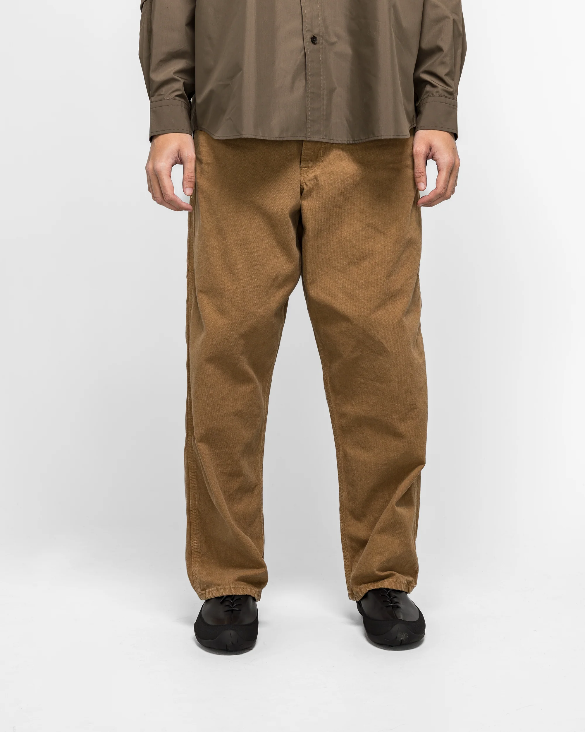 Dad's Fit Oxford Painter Pants - Brown - Image 2