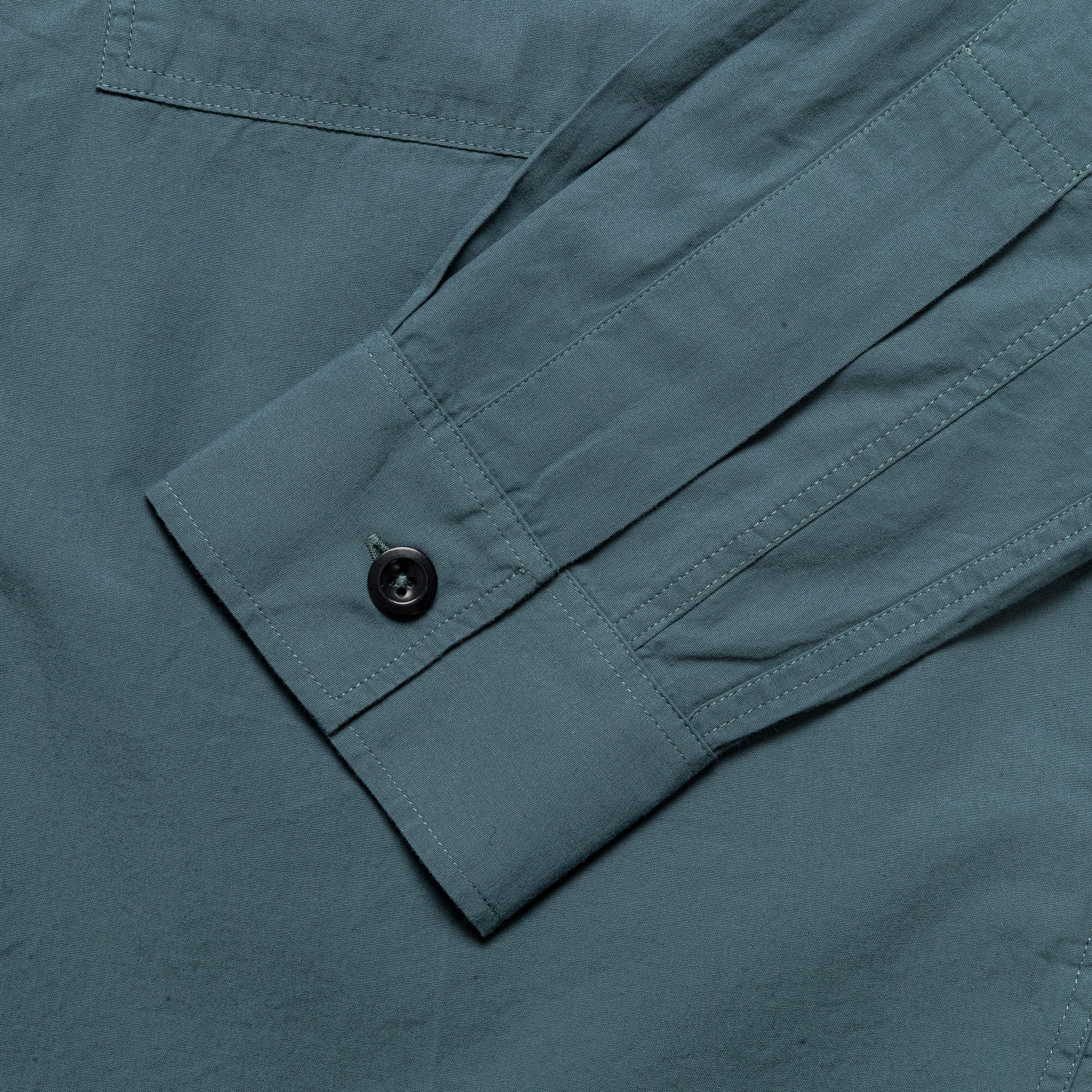 Overall Shirt - Washed Cotton Poplin Mineral Blue - Image 4
