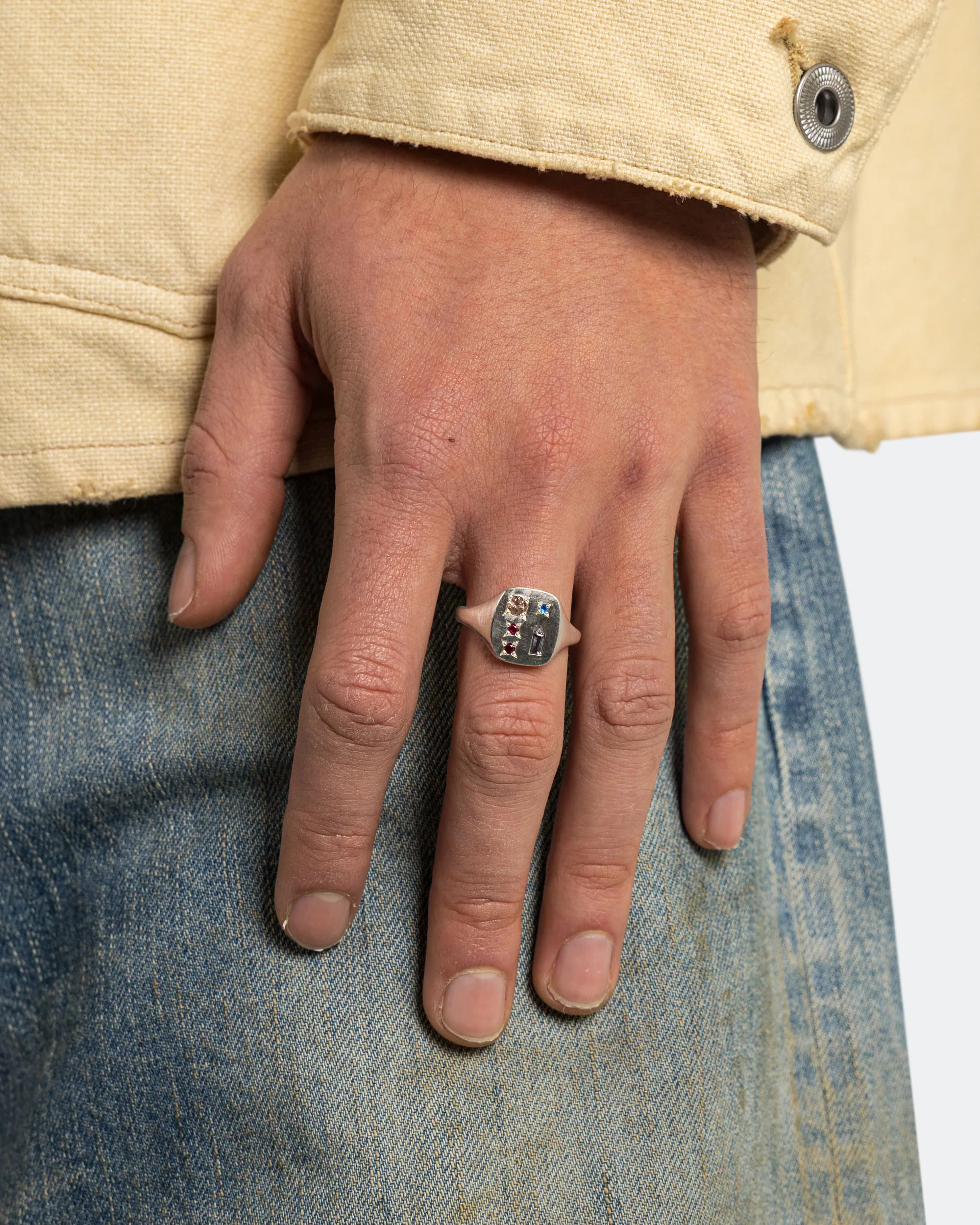 Paris Ring - 925 Silver/Grey Spinel - Image 2