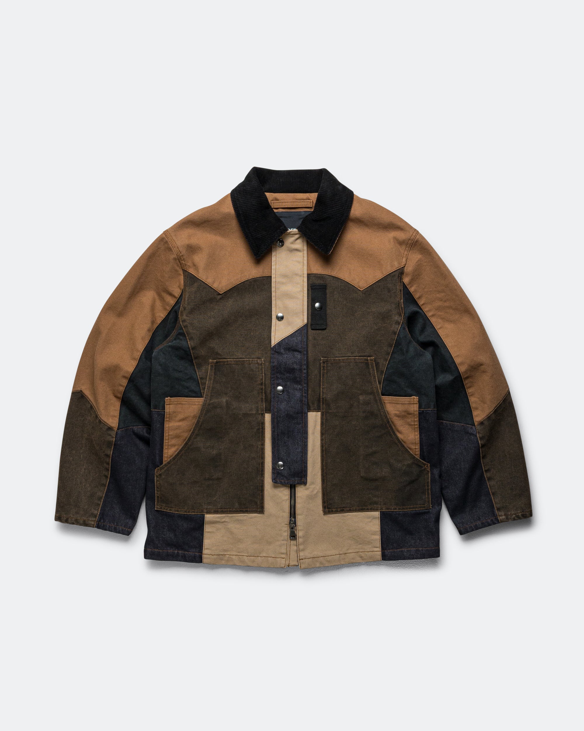 Patchwork Washed Jacket - Multi