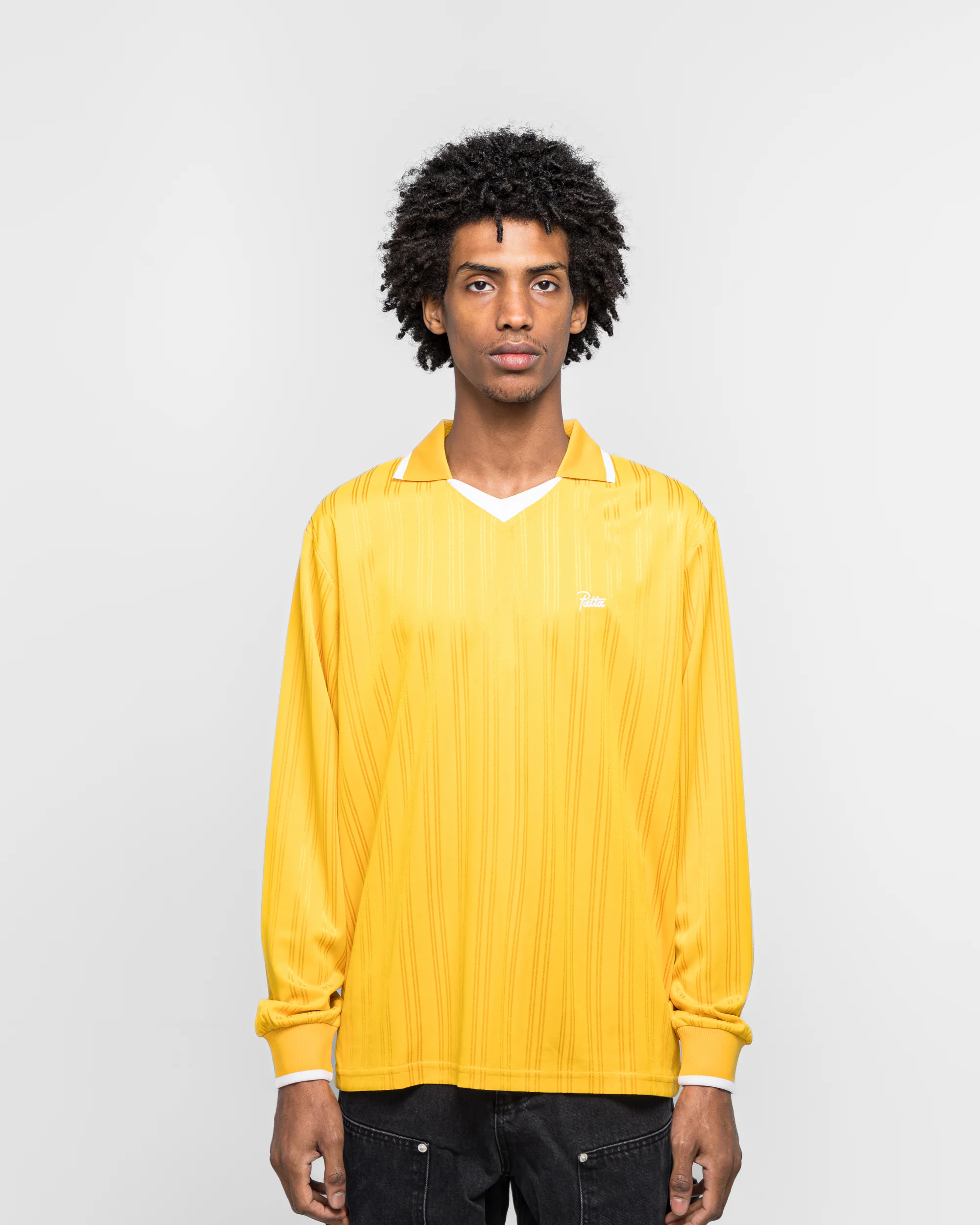 Jacquard Striped Long Sleeve - Golden Rod - Image 2