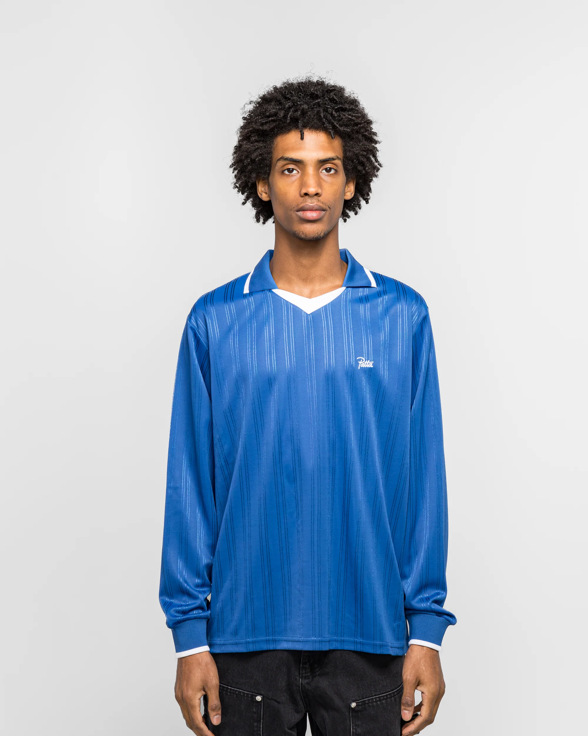 Jacquard Striped Long Sleeve - Monaco Blue - Image 2