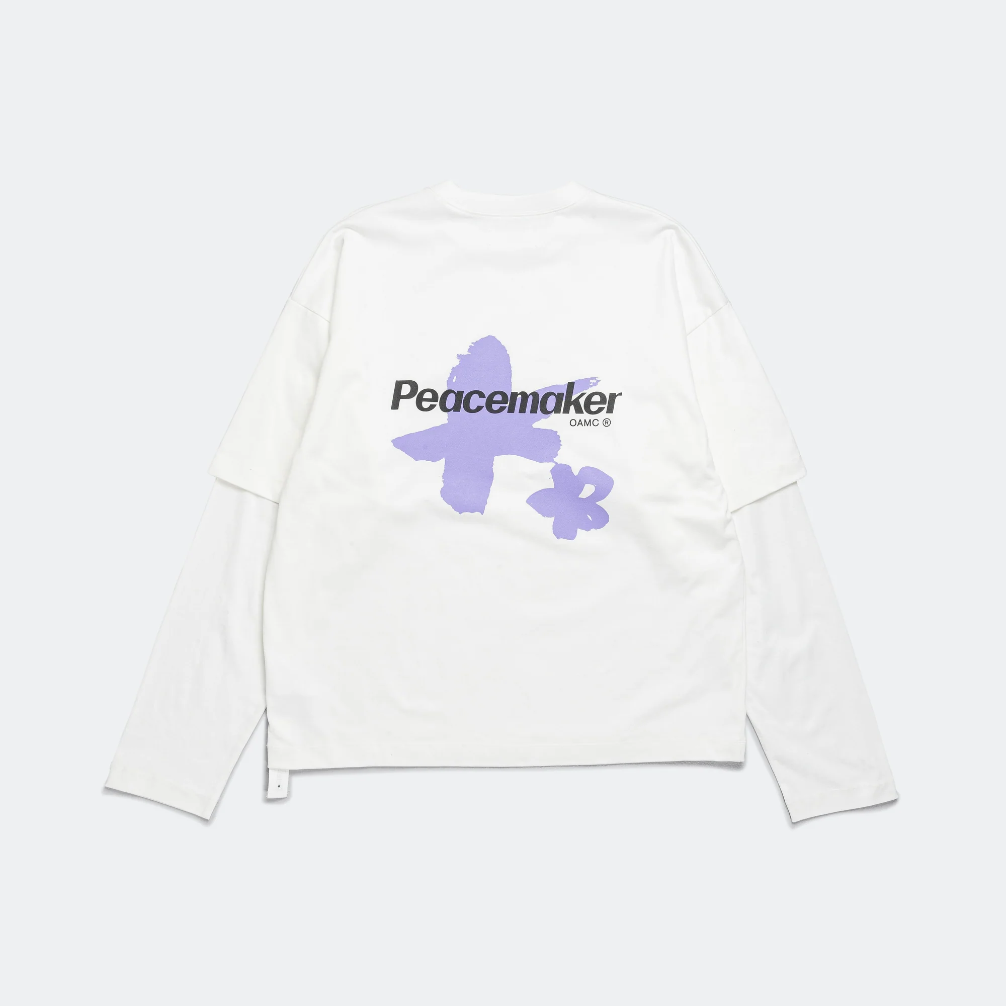 Peacemaker Painted Double Layer Boxy T-Shirt - Snow White - Image 2